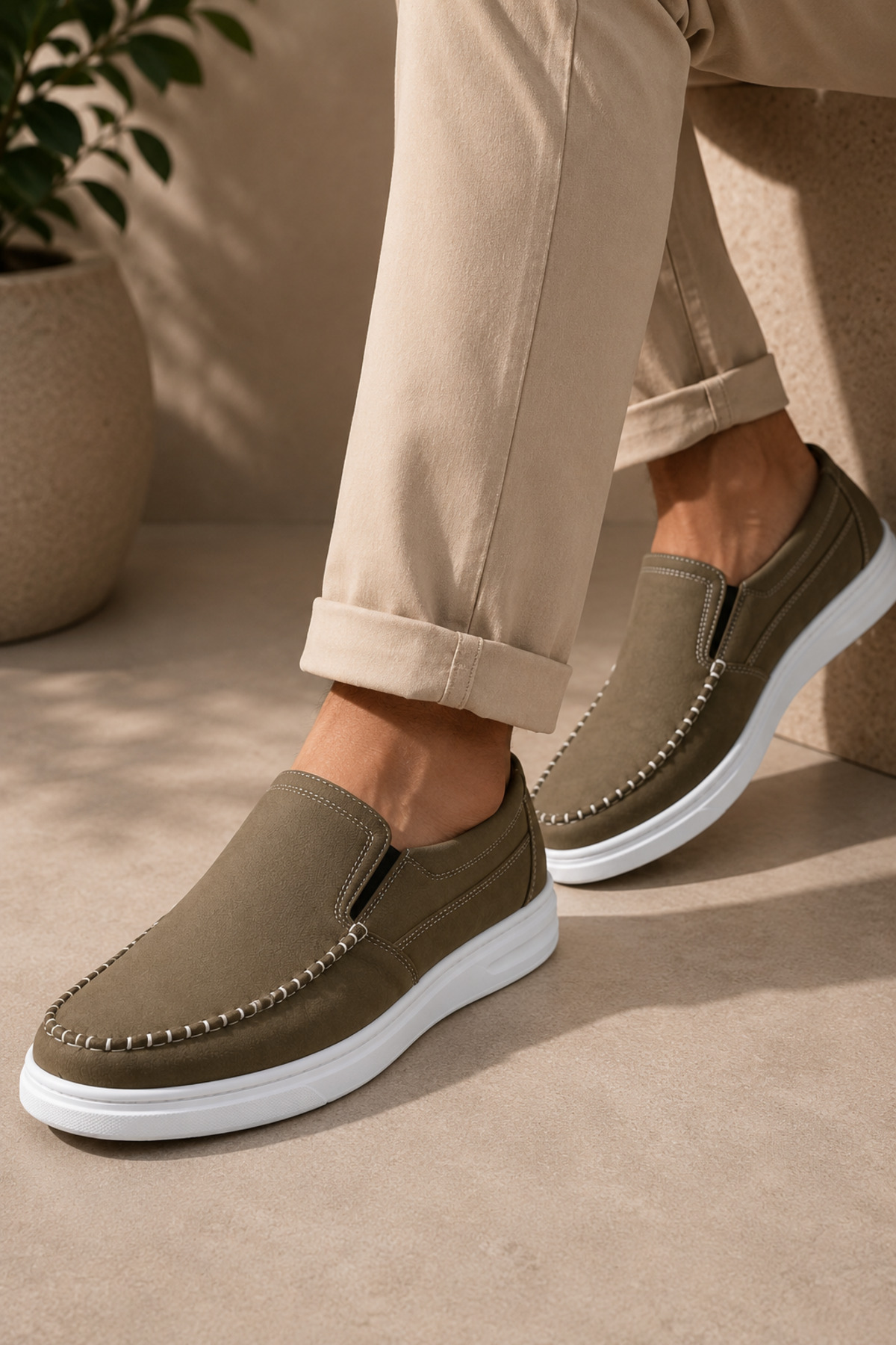 TAZELER.SHOES Erkek Ortopedik Dikişli Taban Rahat Garantili Günlük Erkek Ayakkabı görsel 3