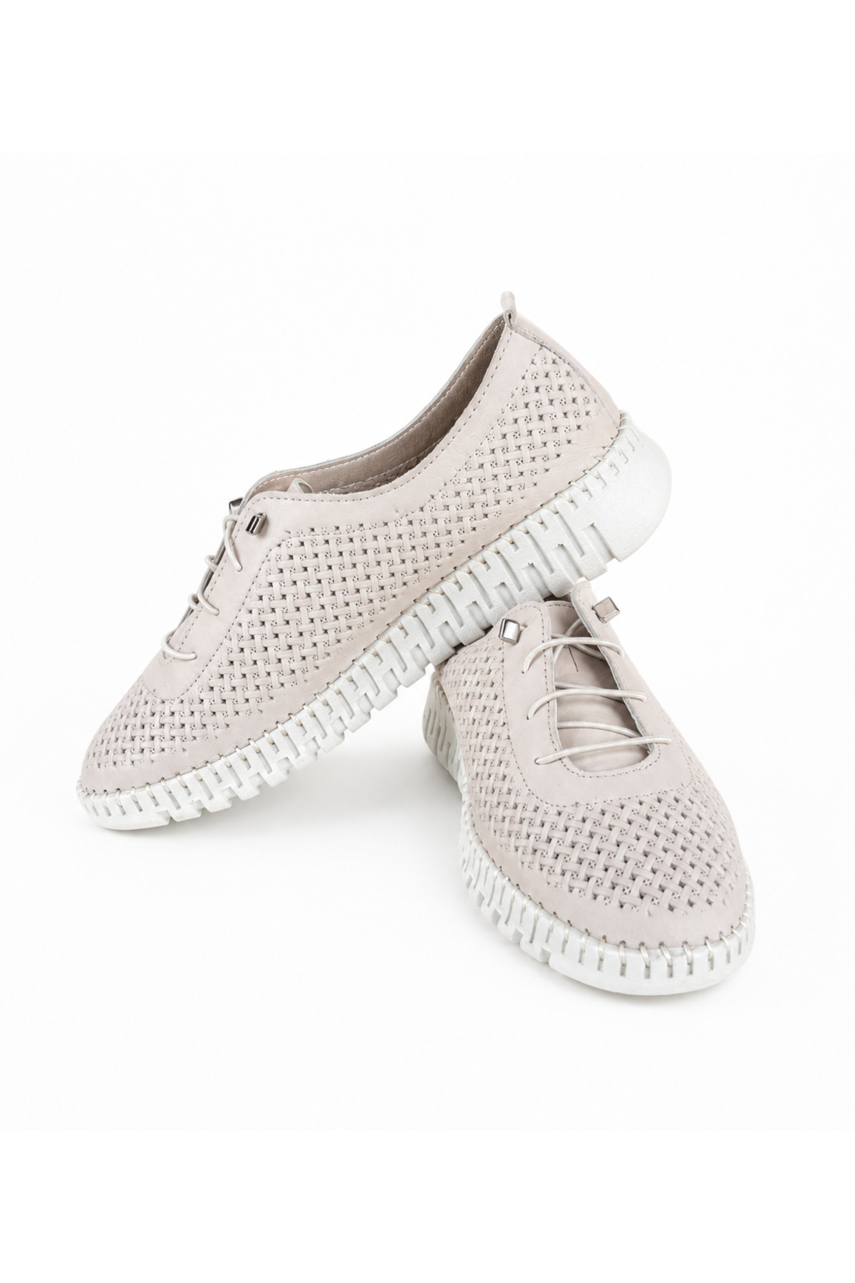 Cooka Shoes Kadın Hakiki Deri Anne Ayakkabısı Ortopedik Günlük Yürüyüş Ayakkabısı – Bej