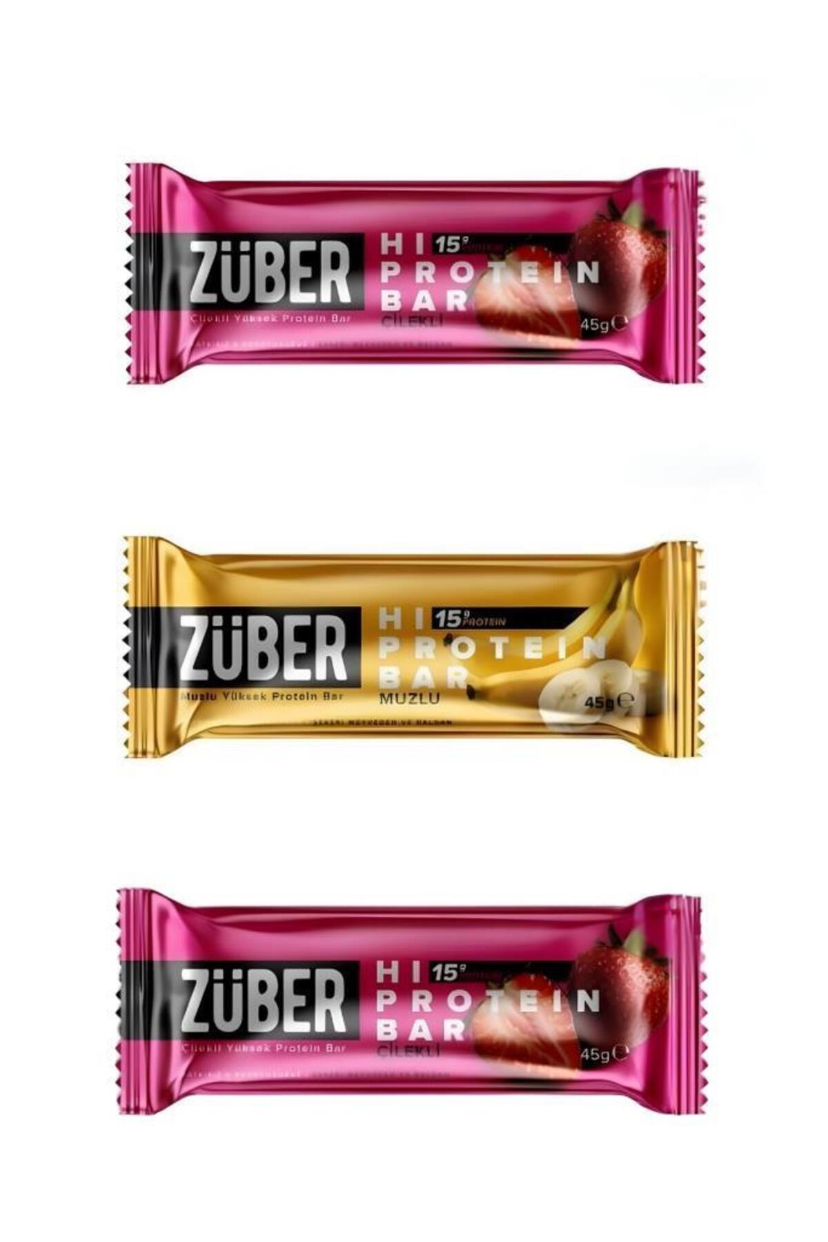 Züber Hi Protein Yeni Deneme Paketi 45G x 3 Adet (Çilekli, Muzlu)