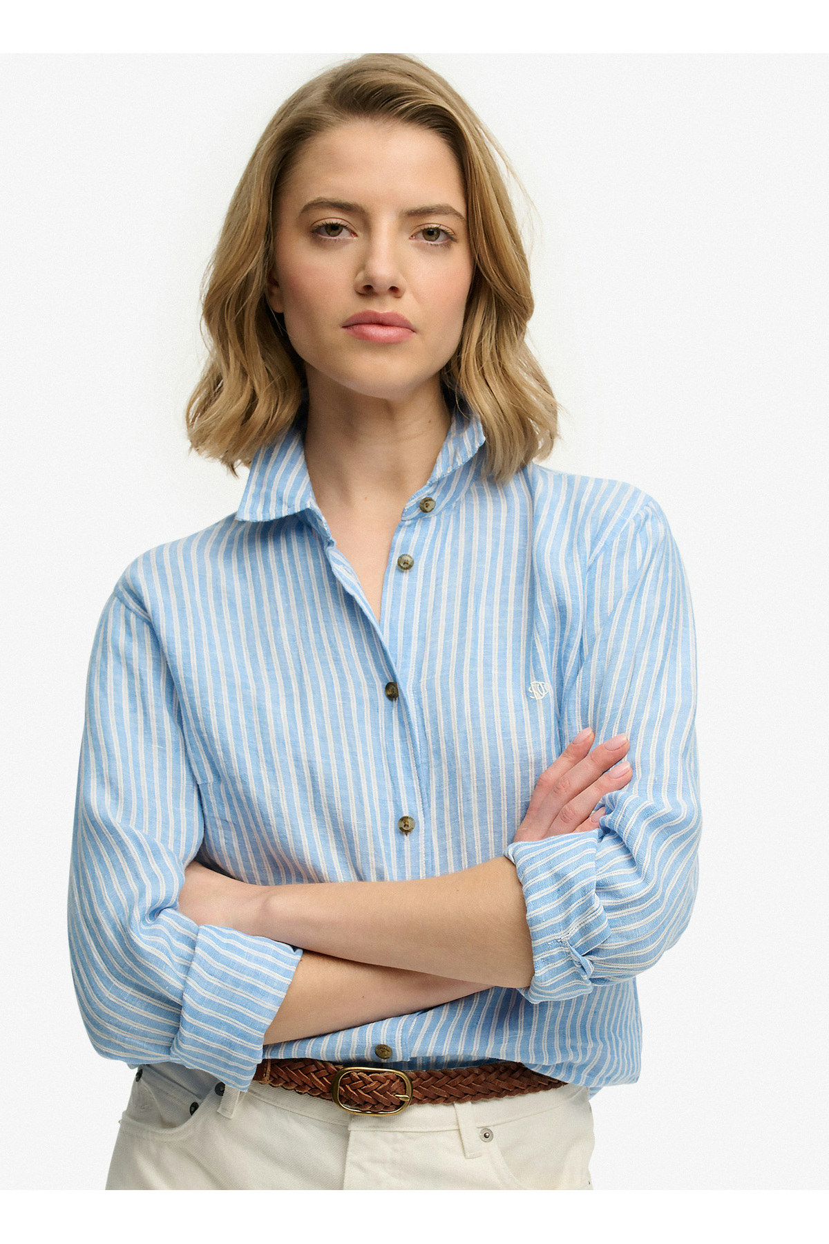 پیراهن راه راه زنانه آبی W4010587A سوپردرای پیراهن SUPERDRY