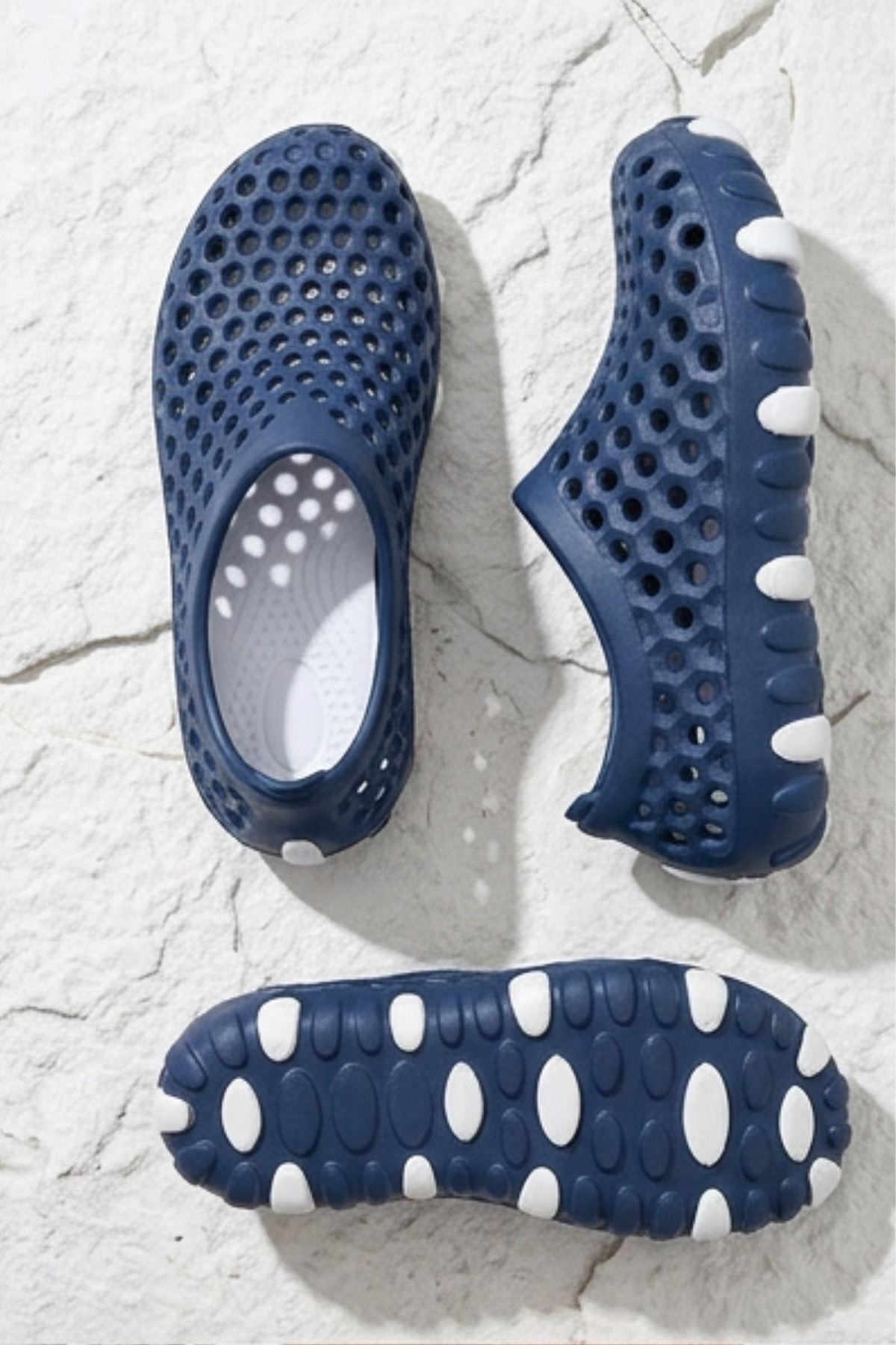 Liarca AQUA WAVE - Uniseks(36-45) Esnek Lacivert-Beyaz Deniz Ayakkabısı | Özel Kabartma Kaymaz Tabanlı, H görsel 8