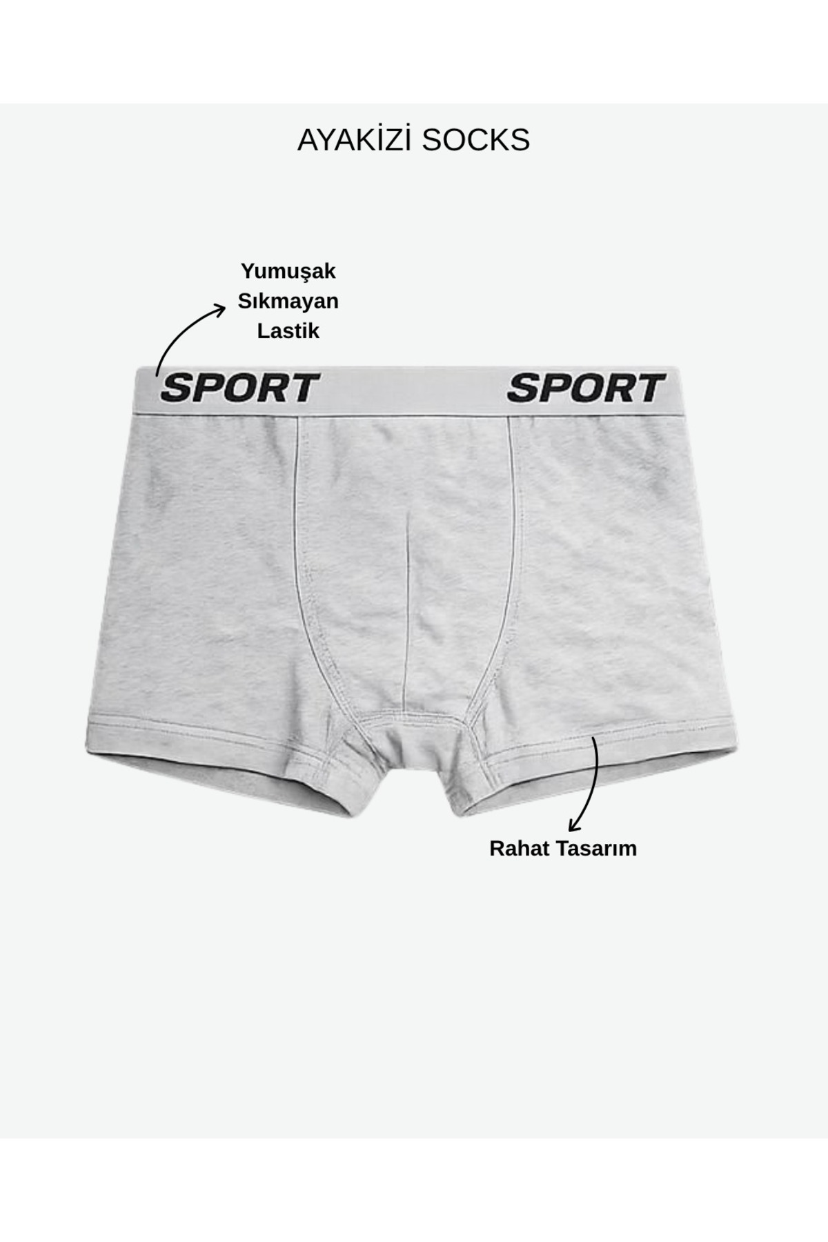 ayakizi socks 3'lü Erkek Boxer Set görsel 2