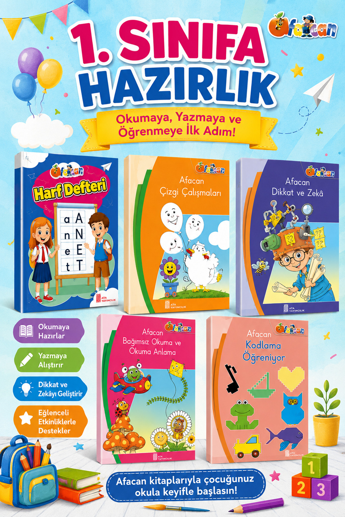 Ata Yayıncılık 1. Sınıfa Hazırlık Seti (5 Kitap) - Fiyatı, Yorumları