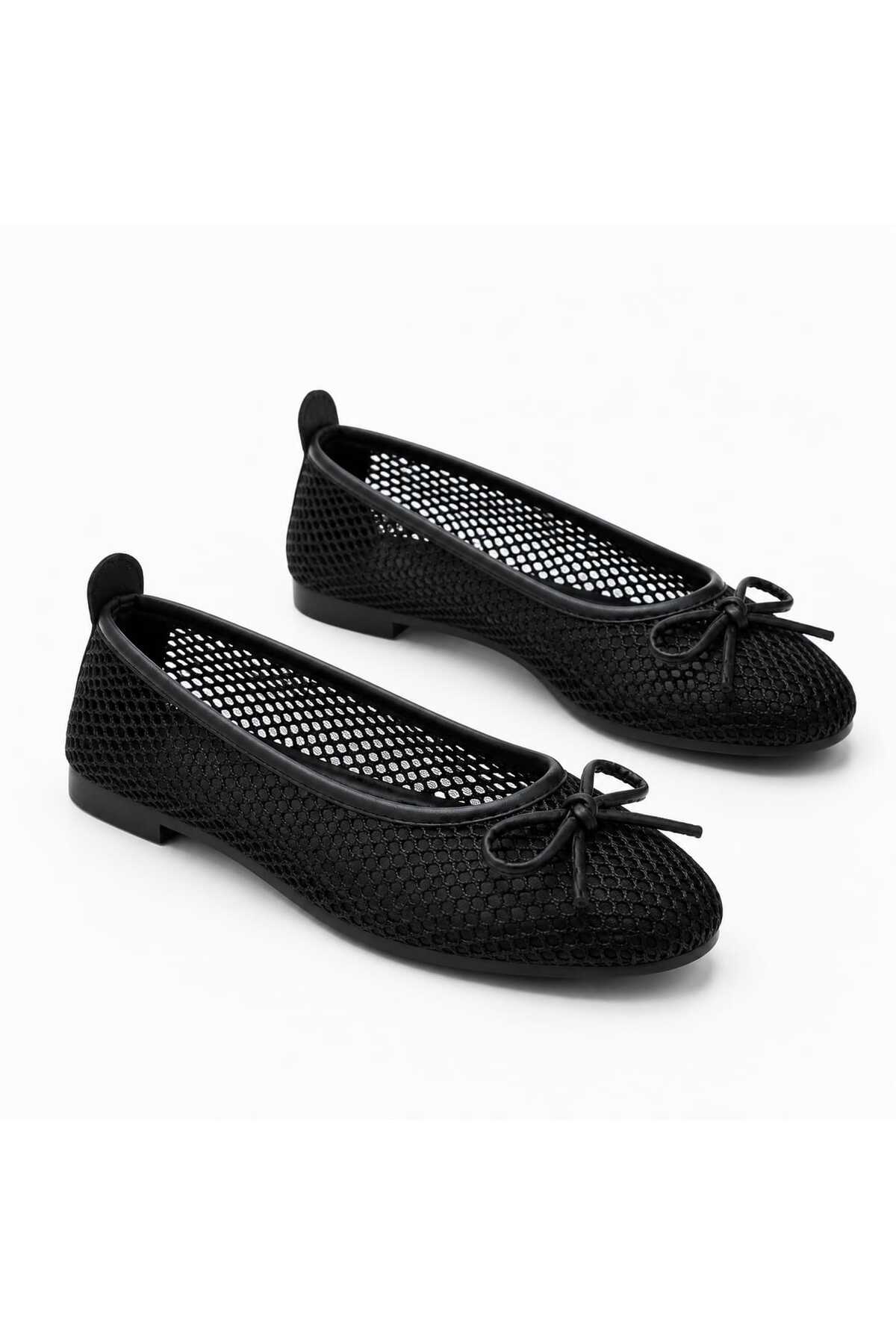 Women's Mesh Mary Jane Flats Casual Stretchy Flats with Shoe Buckle