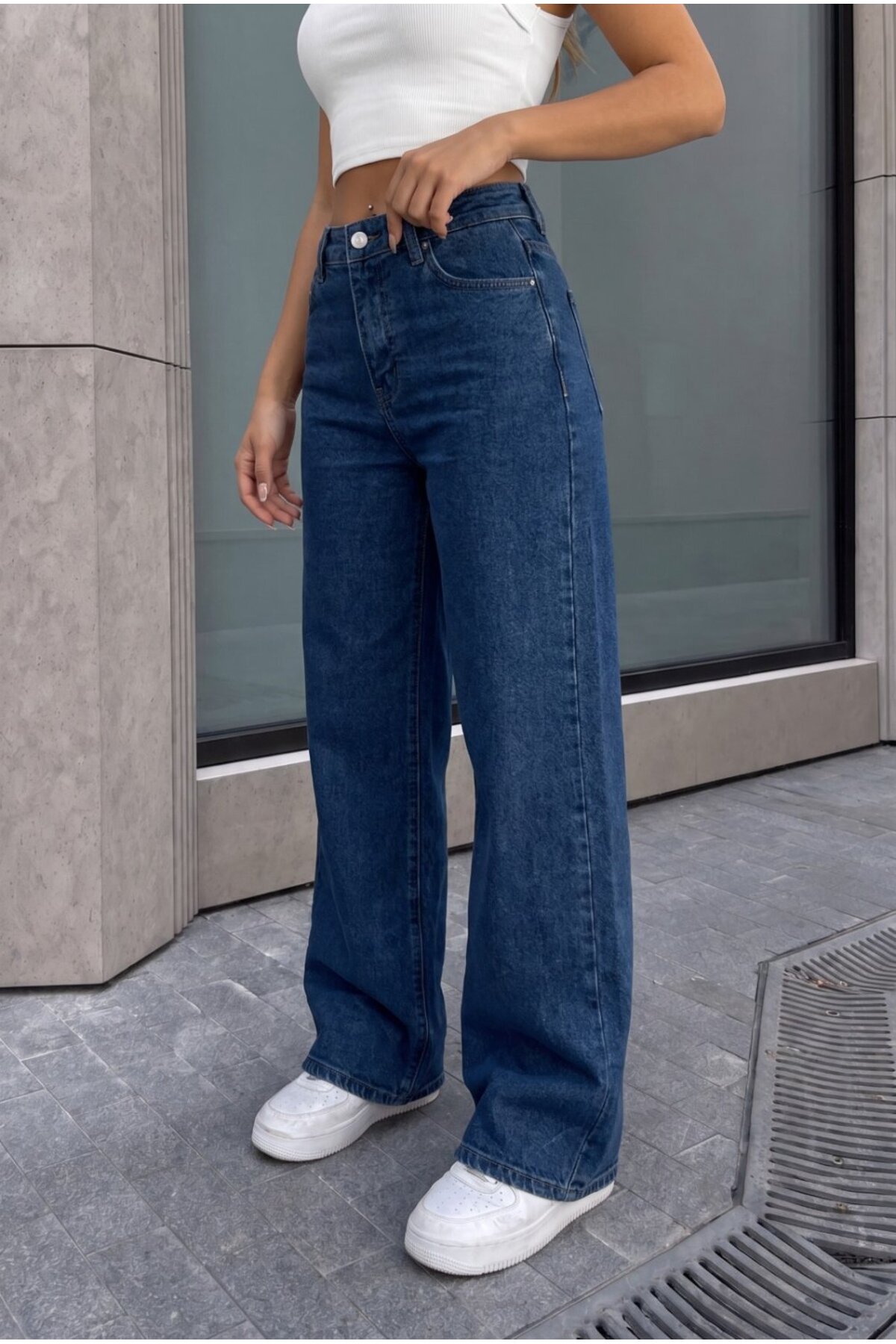 alanora Kadın Wide Leg Salaş Esnek Palazzo Pantolon görsel 2