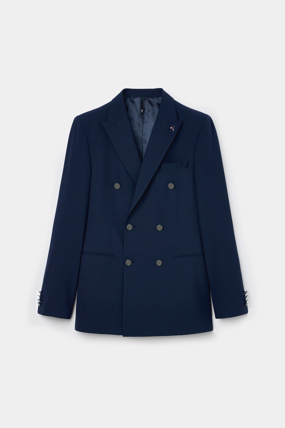 Slim Fit Lacivert Kruvaze Takim Elbise — سرمه‌ای 6TF05KV11580M — تصویر 5 از 8