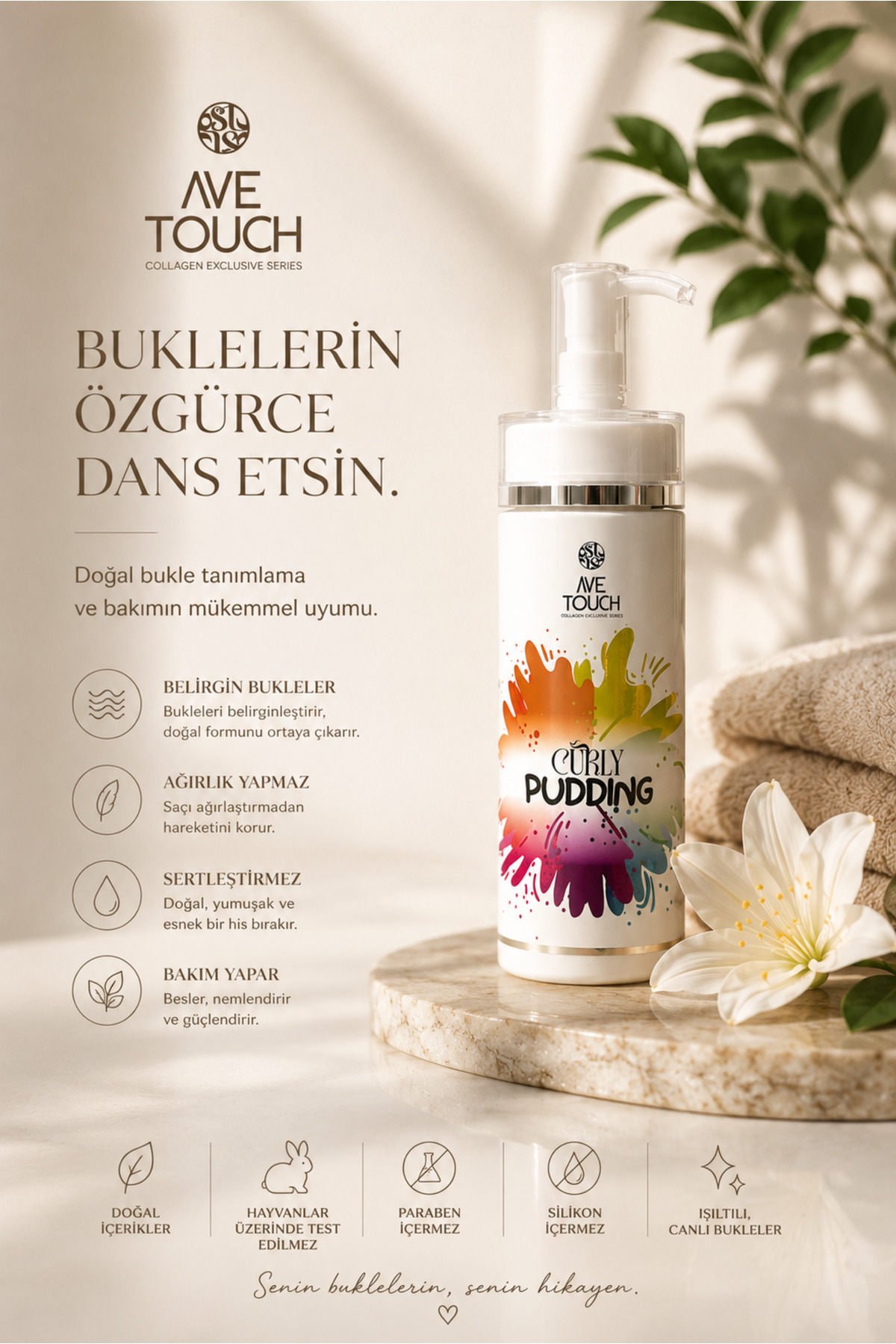 Curyl Pudding Bukle Belirginleştirici Saç Kremi 250 ml — 58 — تصویر 6 از 6
