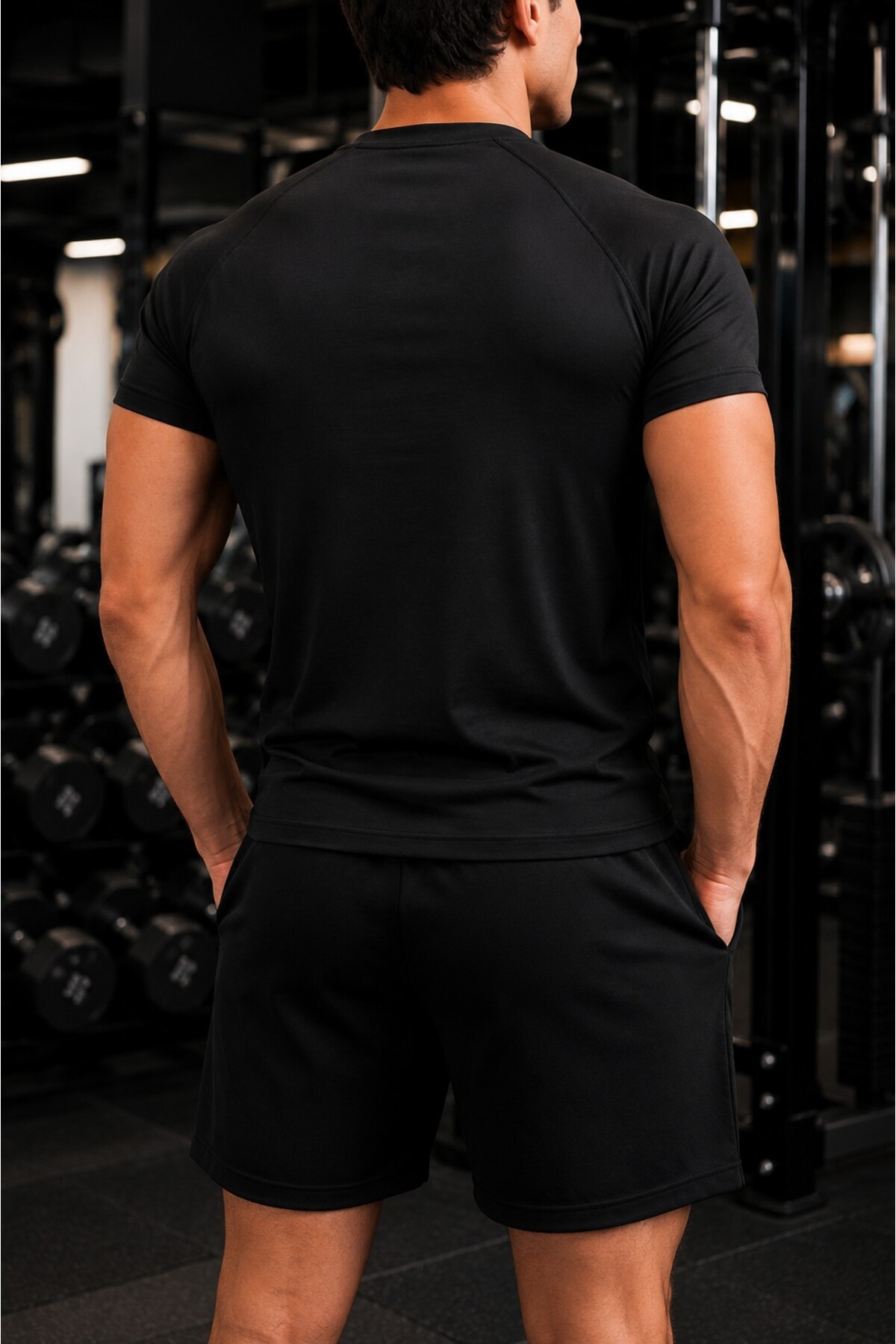 GHASSY CO . Erkek Compression Spor Tişört Slim Fit Hızlı Kuruyan Esnek Fitness Koşu Antrenman T-Shirt görsel 4