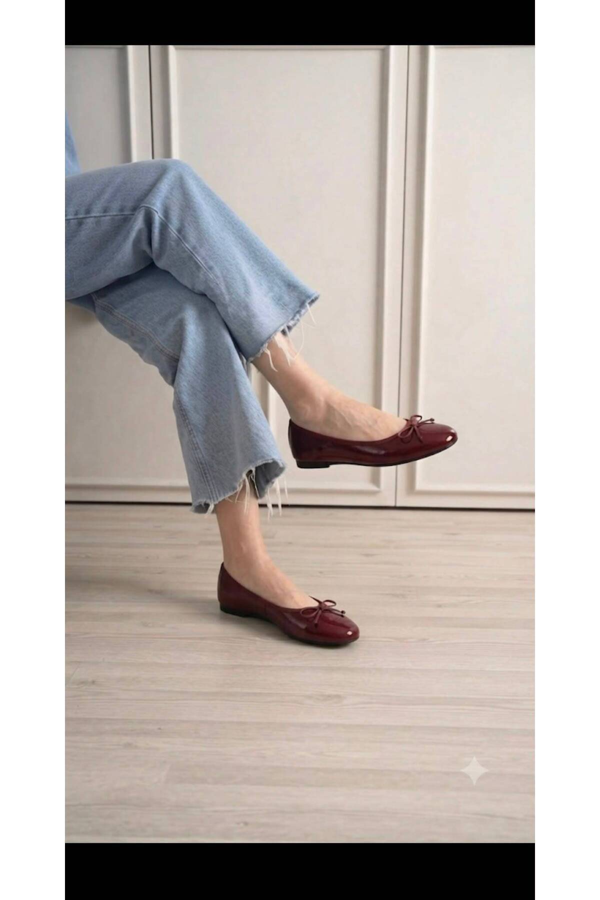 MAYA SHOES Kadın Rahat Günlük Babet Yuvarlak Burun Fiyiyonk Detaylı görsel 3
