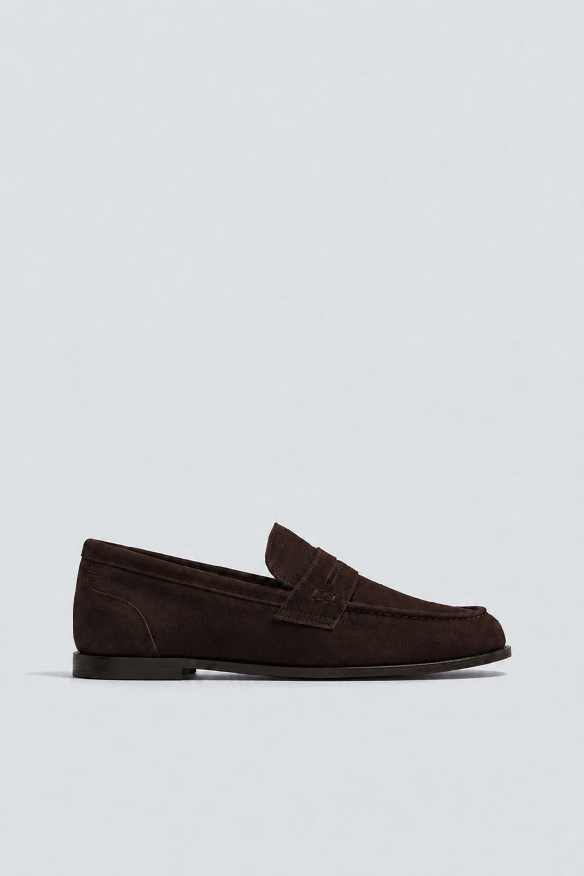 Antioch Kahve %100 Süet İnce Taban Loafer görsel 3