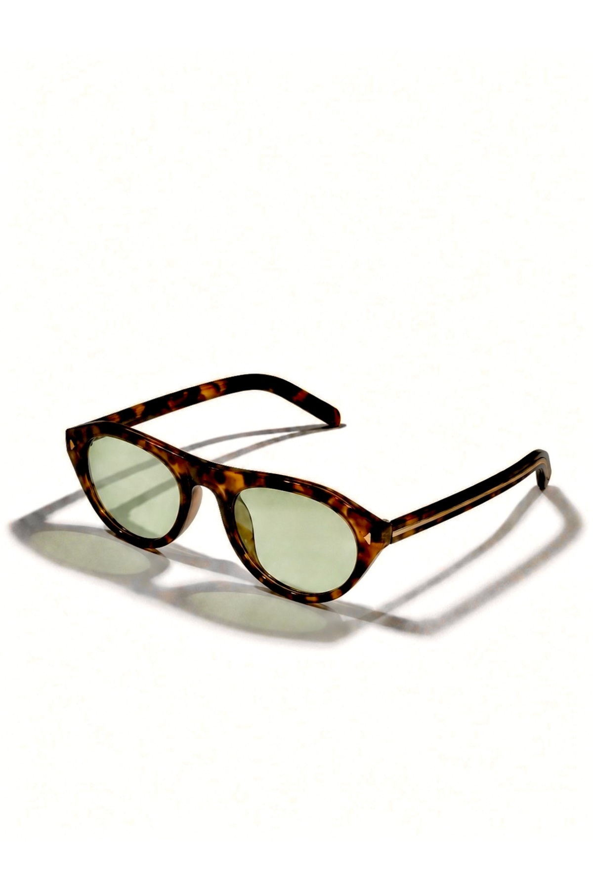 TomyHelf Retro Chic Leopar Desenli Mint Yeşil Camlı Popüler Güneş Gözlüğü B15S
