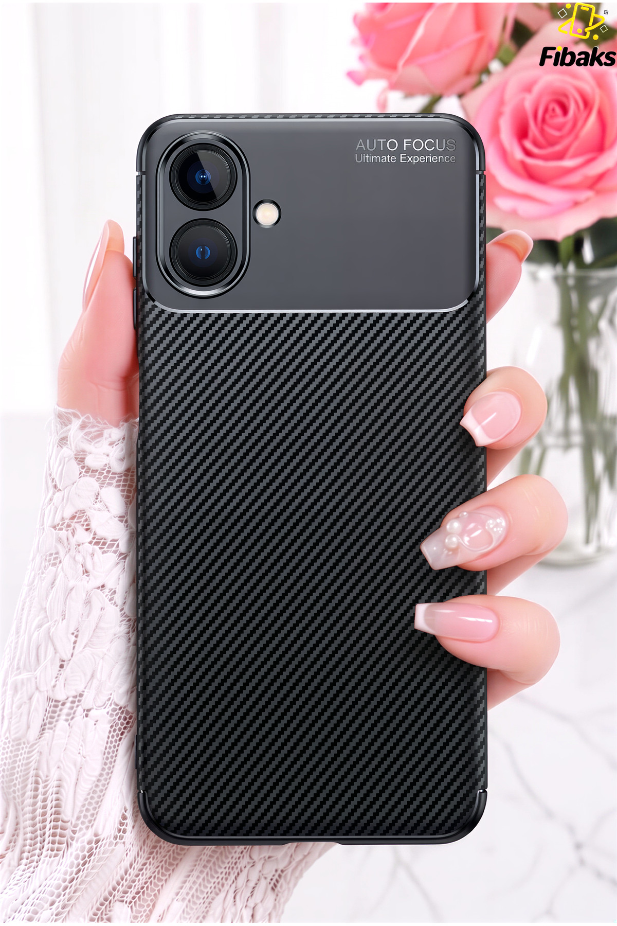 Galaxy A07 Case Camera Protruding Carbon Pattern Colorless Protective Cover