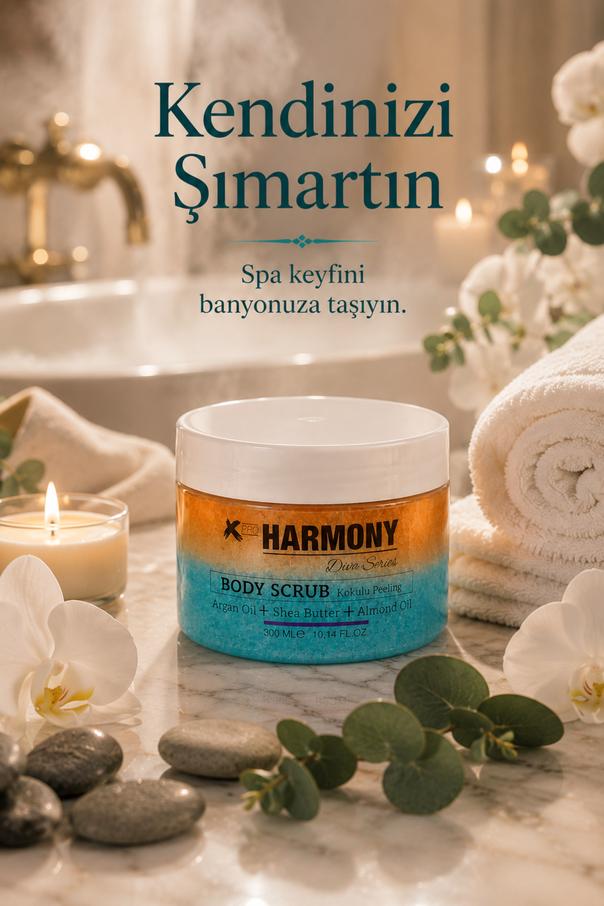 اسکراب بدن L-i-b-r-e 300 میلی لیتر | اسکراب بدن با کره شی باتر + روغن آرگان + روغن بادام — PH-BS-LIB-300 — تصویر 6 از 8