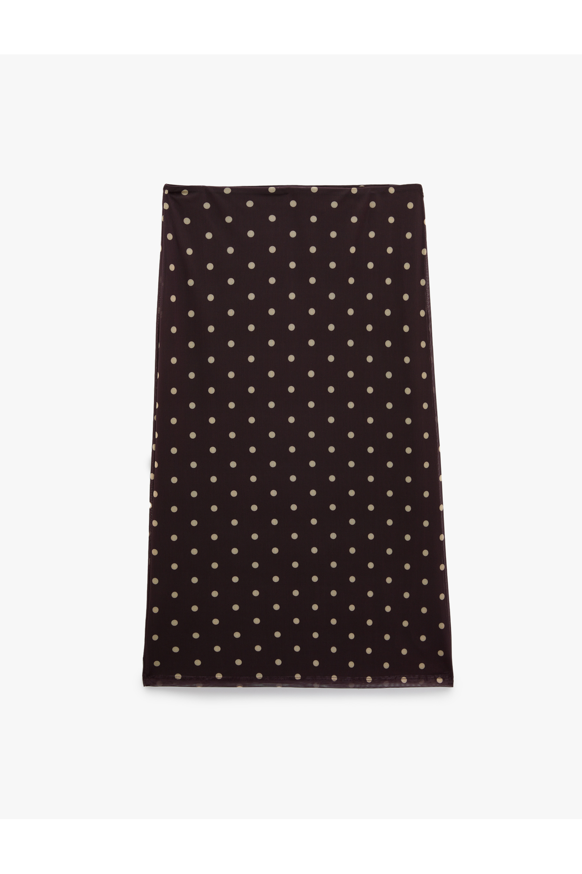 Koton Slim Fit Puantiyeli Midi Tül Etek görsel 2