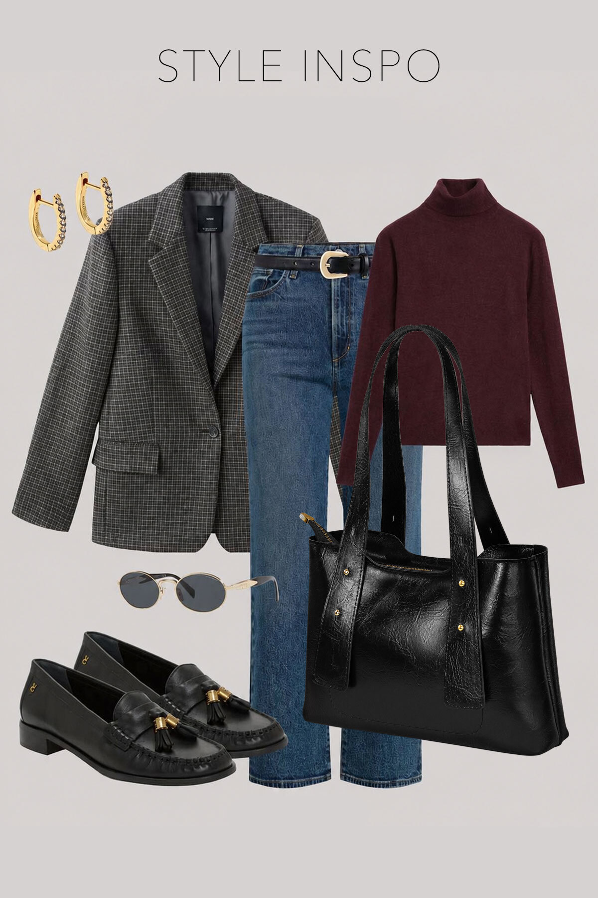 Housebags Siyah Dokulu Kadın Omuz Çantası, Gold Metal Detaylı Fermuarlı Everyday Tote Bag 287 görsel 7