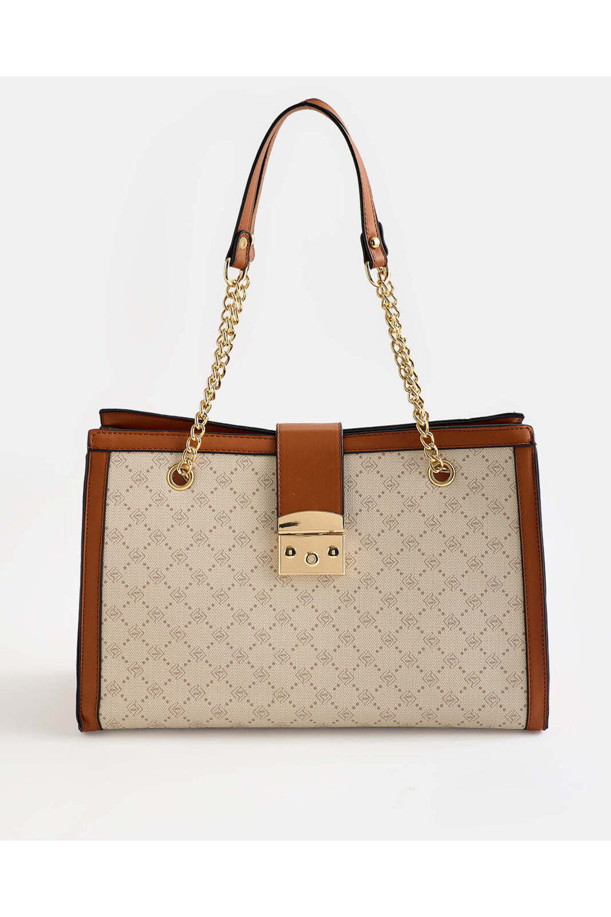 REDTAG Women Brown Printed Tote Bag