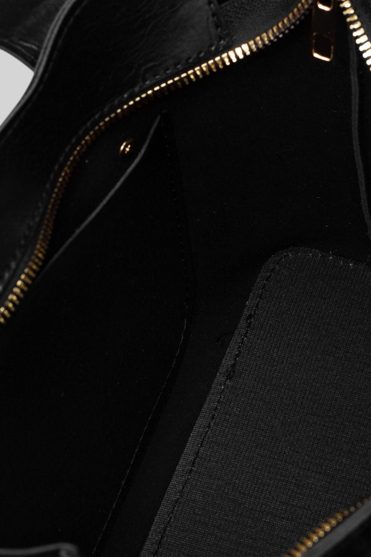 Housebags Siyah Dokulu Kadın Omuz Çantası, Gold Metal Detaylı Fermuarlı Everyday Tote Bag 287 görsel 5