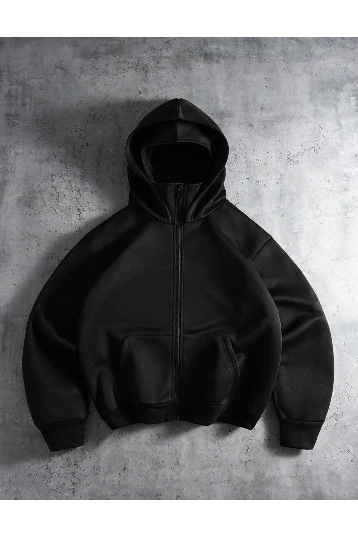 AZIZI TEKSTIL Kar Maskeli Ninja Unisex Sweatshirt Hırka 2iplik kalın polar
