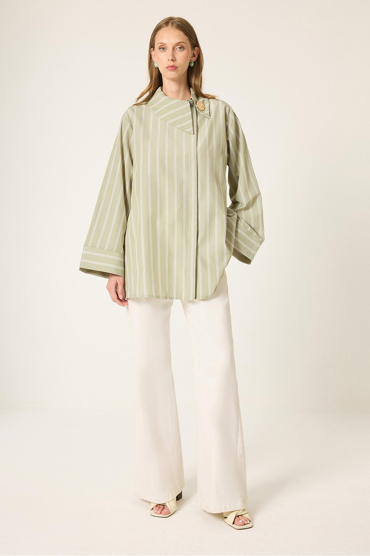Touche Prive Striped Asymmetric Shirt