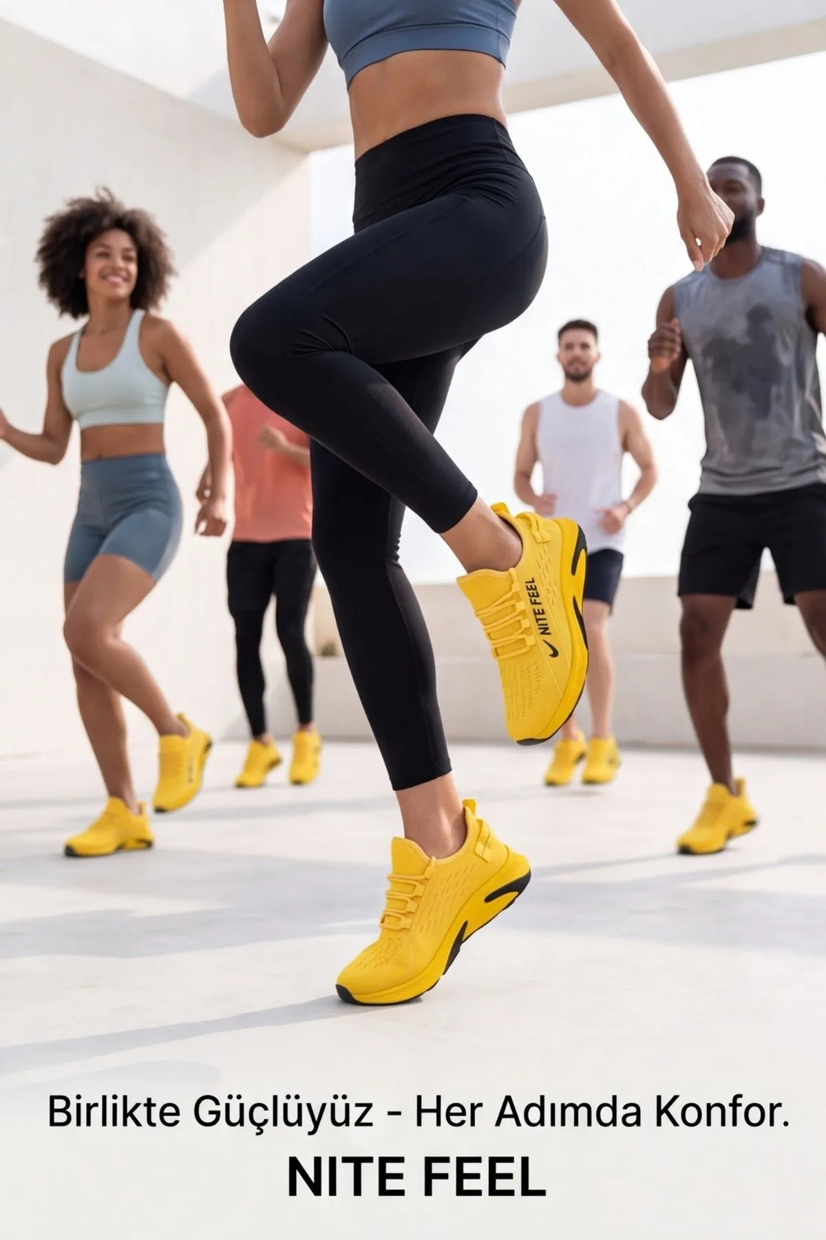 Liarca AeroKnit Zumba, Nefes Alabilen Çorap Ayakkabı Esnek Triko Dokulu Ultra Hafif Kadın Erkek Spor Ayak görsel 2