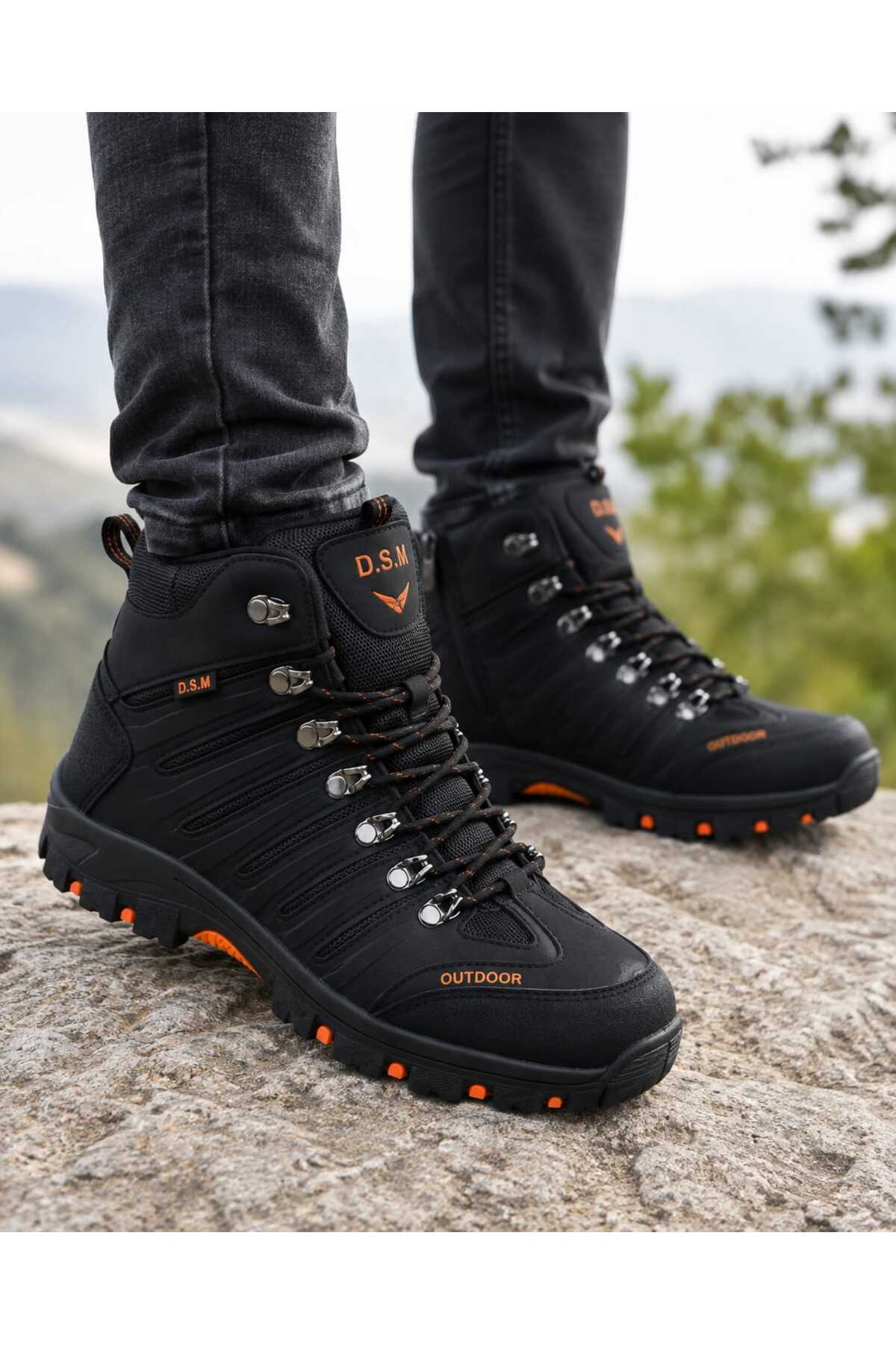 Dsm D.S.M Erkek Outdoor Trekking Rahat Kaymaz Taban Bilek Destekli Suya Dayanıklı Kışlık Bot görsel 2