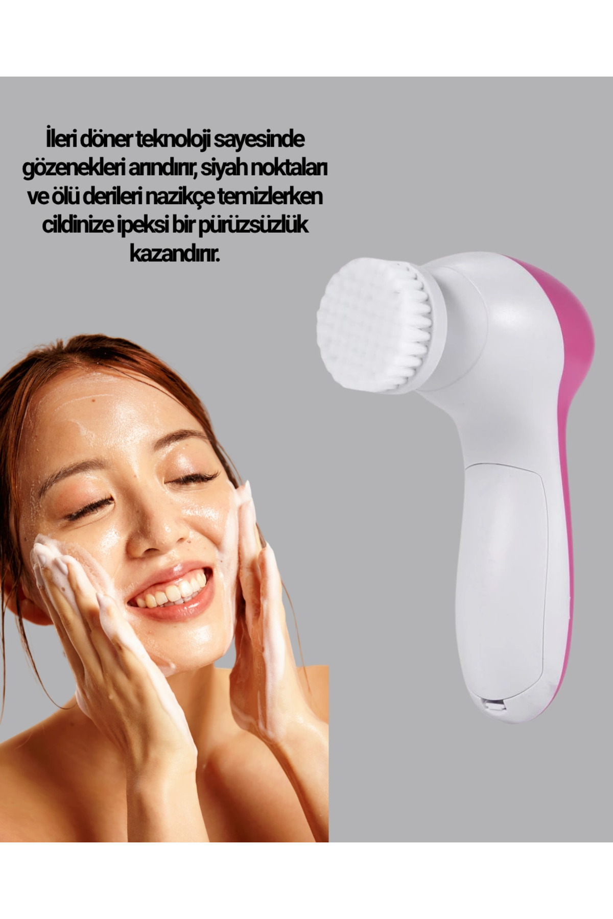 ماساژور صورت ۵ سره - پاکسازی پوست، لایه برداری، مراقبت از جوش های سرسیاه و منافذ پوست - GY13-SFKUCZZZ5BMASAJFOREVER — تصویر 4 از 5