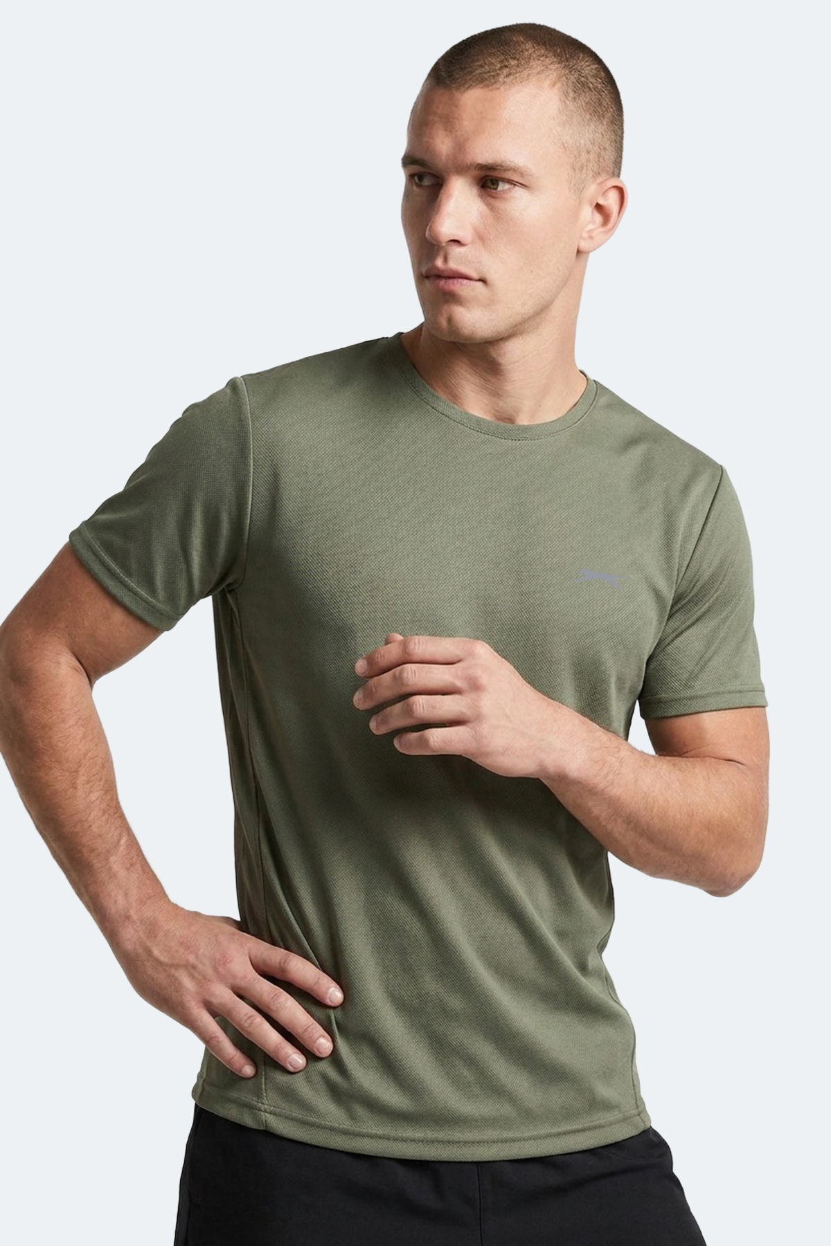 Slazenger HAUNTED I Erkek Haki Tişört görsel 5