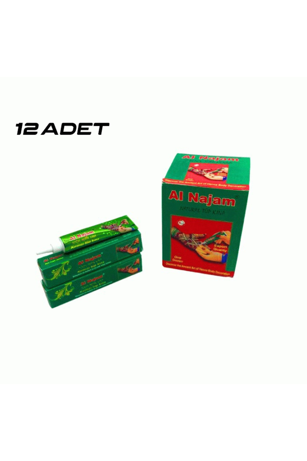 ۱۲ عدد حنای لوله‌ای قرمز النجم، ۳۰ گرم، ۴۰ عددی — GY13-KRTL4887Gok150679 — تصویر 2 از 2
