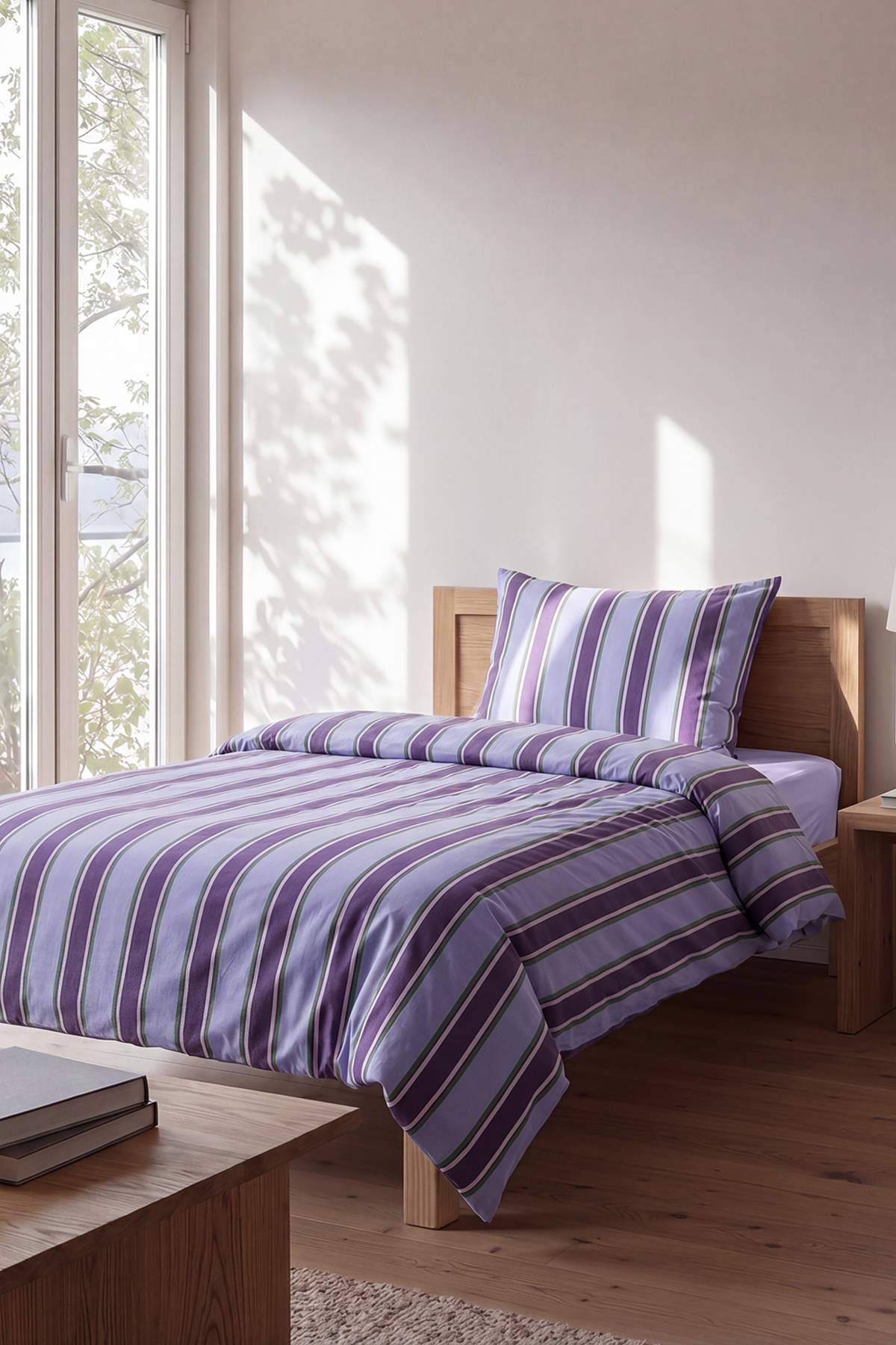 Trendyol Home Single Person Striped Elastic Sheet Duvet Cover Set Tphss25Tkn00002