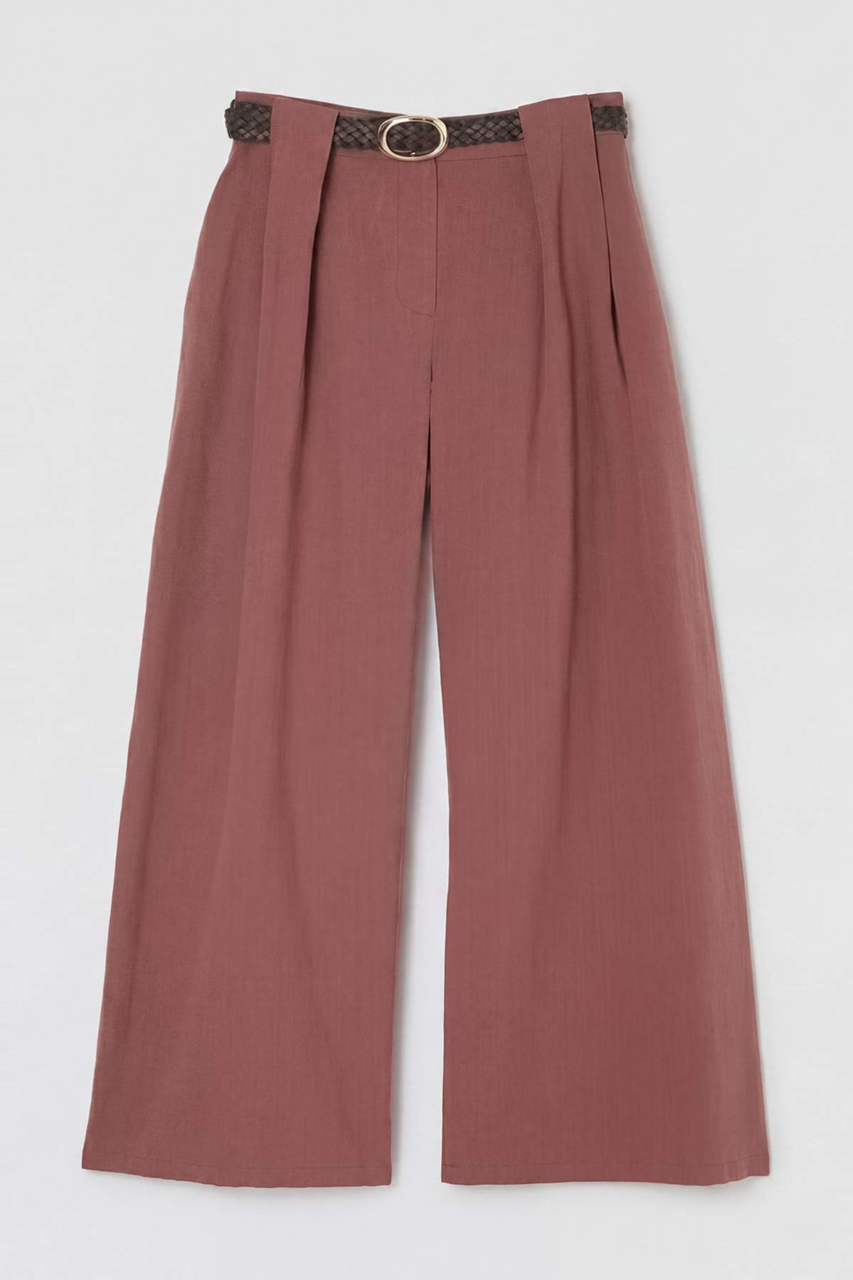 Drop by Trendyolmilla Kiremit Örgü Kemerli Rahat Kalıp Pamuk Pantolon TDRSS26PL00048