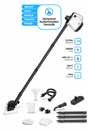 PiranTech CB- 02A  Buharlı Temizlik Makinası - Buharlı Temizleyici - Floor Ma...
