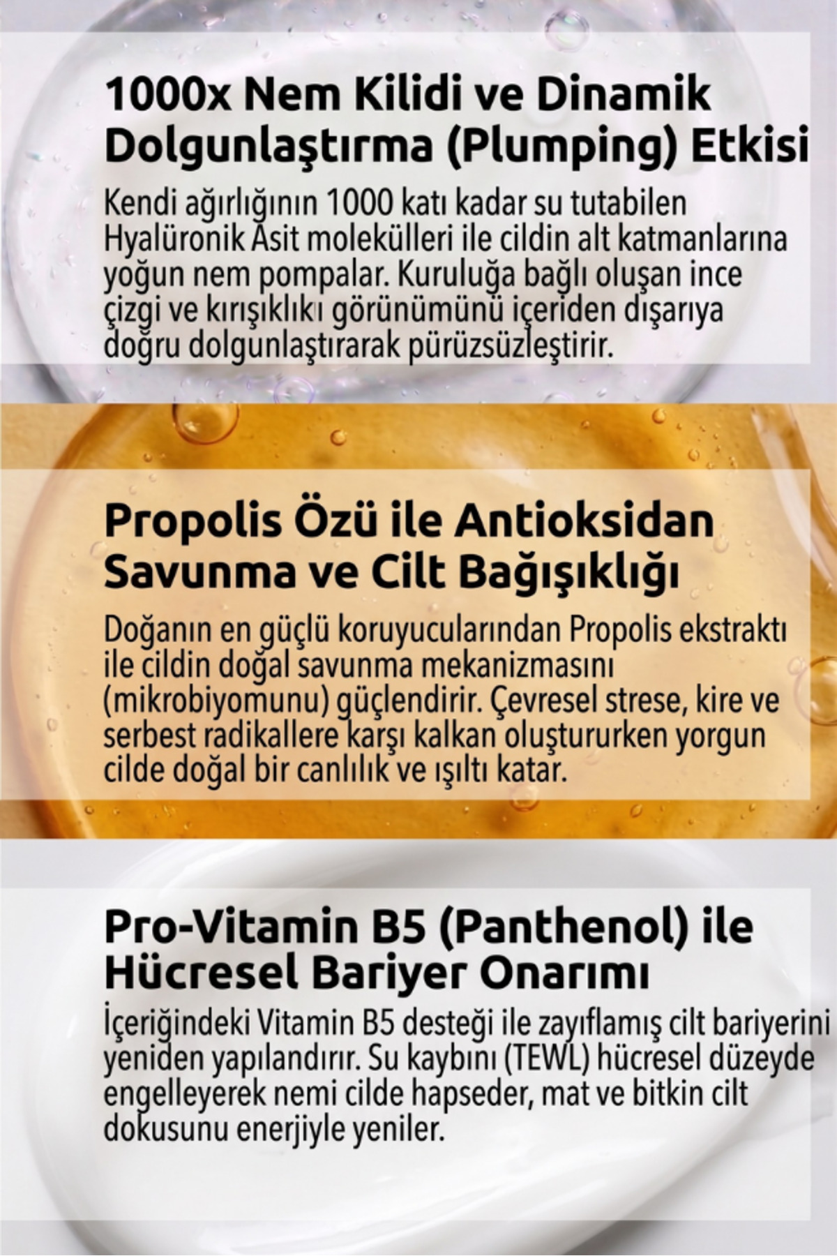 Yoğun Nemlendirici Canlandırıcı Hyaluronic Asit Propolis Serum 30 ml — 326547 — تصویر 4 از 4