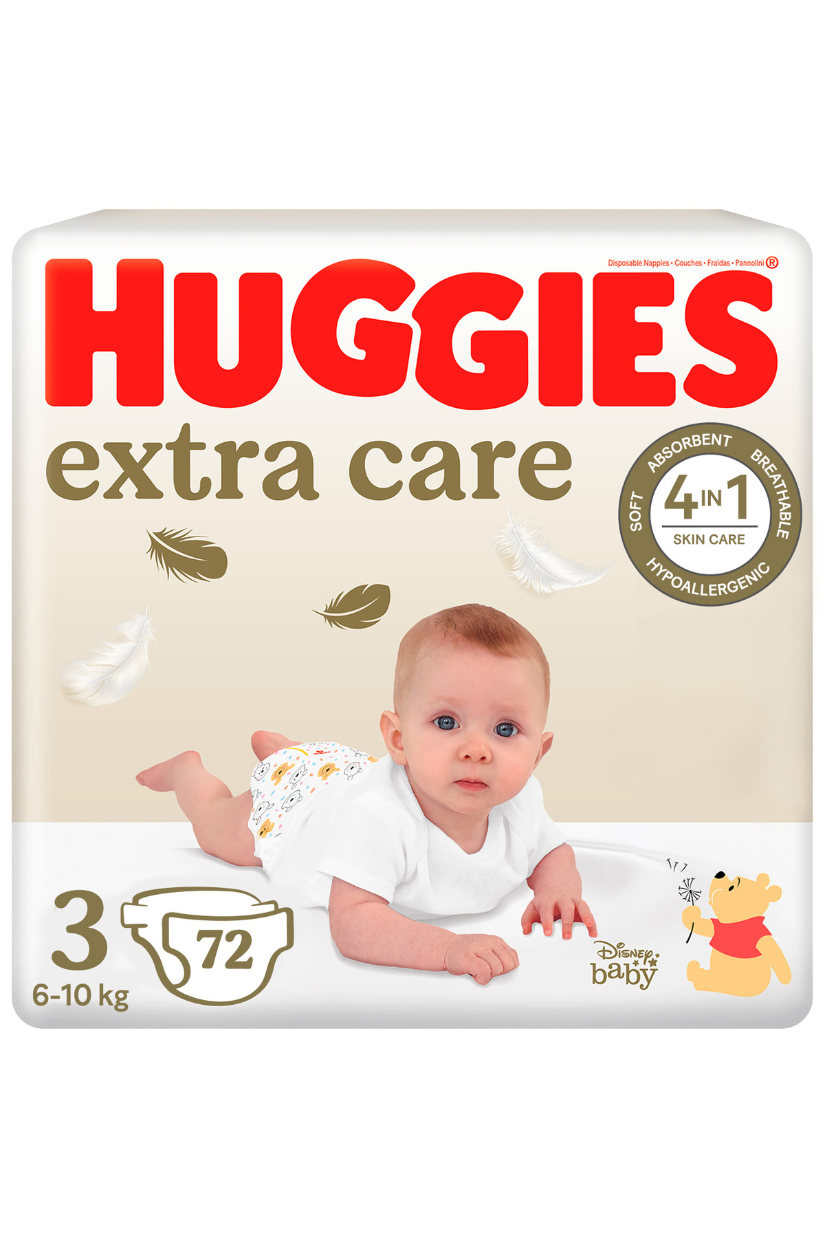 Huggies Scutece Extra Care 3, 6-10 kg, 72 bucăți