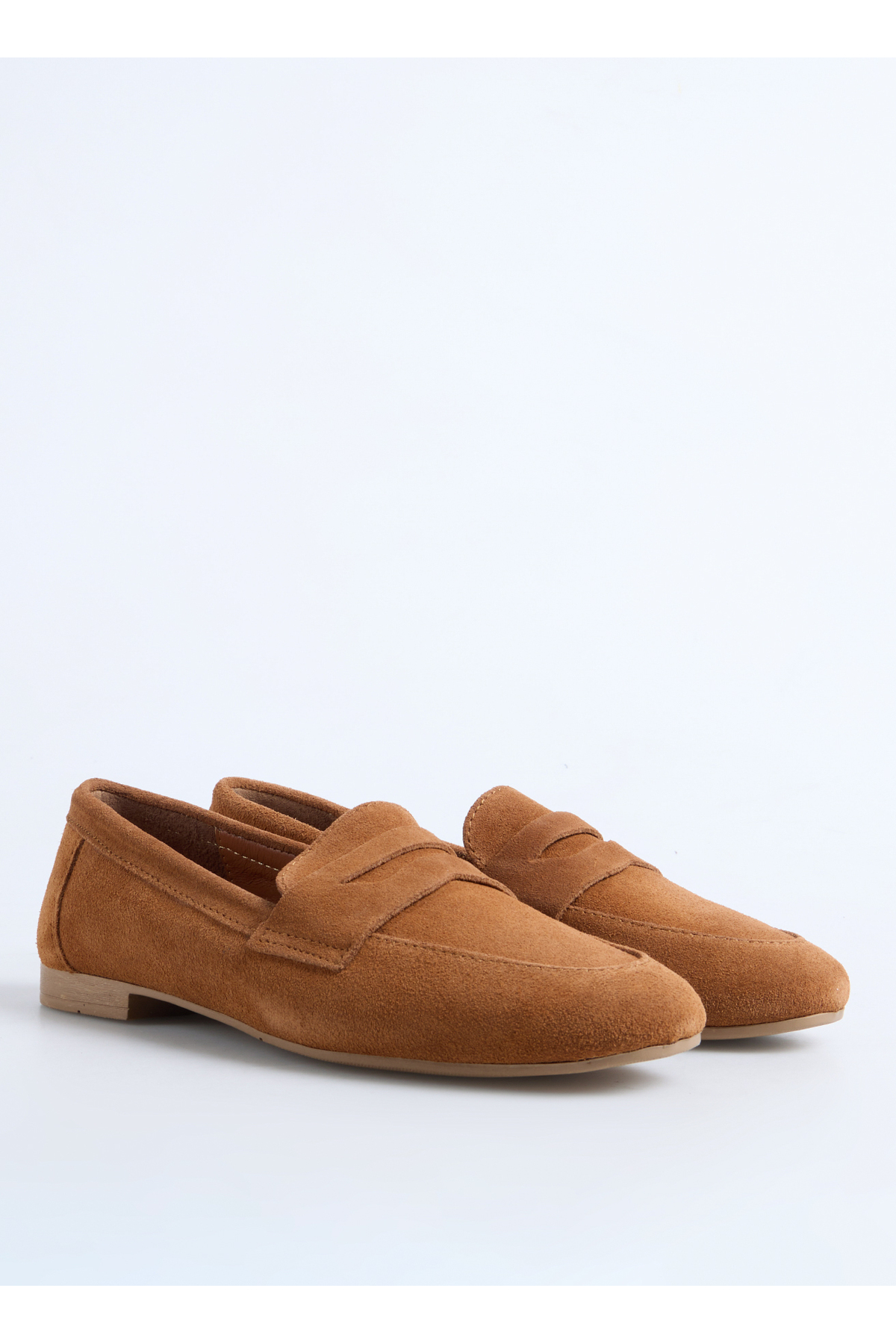 Fabrika Taba Kadın Deri Loafer D-HANKS AUSTIN SÜET görsel 2
