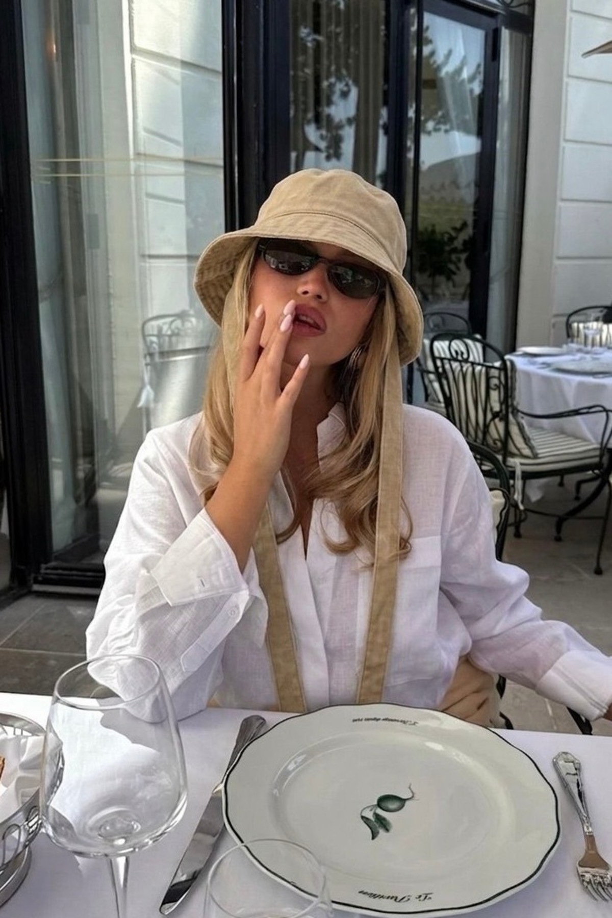 Women Visor Drawstring Bucket Hat