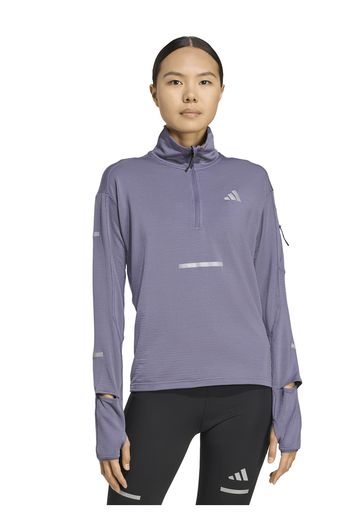 adidas JM5727 adi365 WarmHZ W Lila Fermuarlı Normal Düz Kadın T