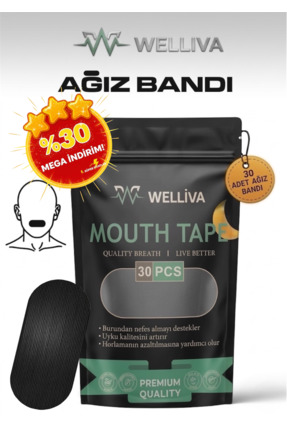 welliva Premium Ağız Bandı 30 Adet – Horlama Karşıtı & Burun Solunumu Destekl...