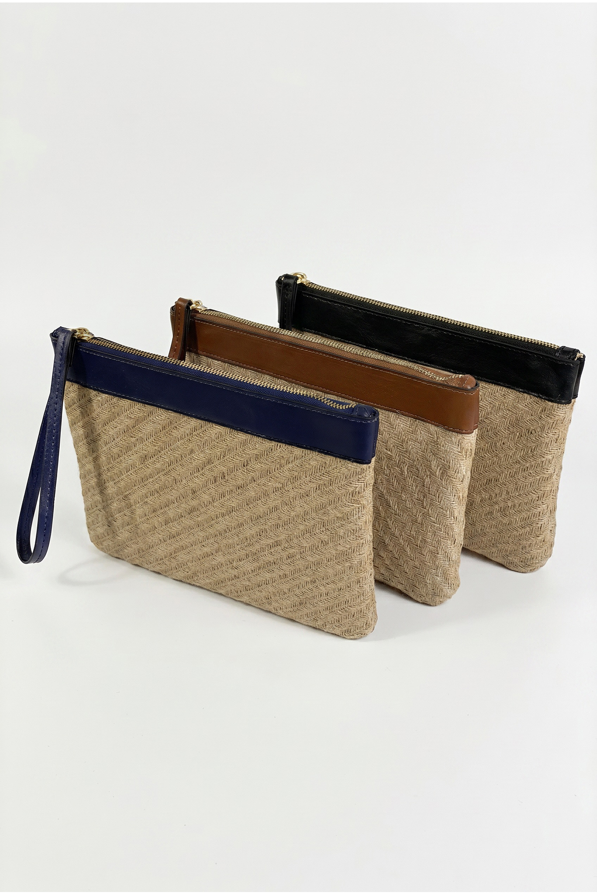 GLONDY Jolie 3'lü Hasır Örgü Avantaj Seti - Kadın Portföy, Clutch ve Yazlık Tatil Çantası görsel 6