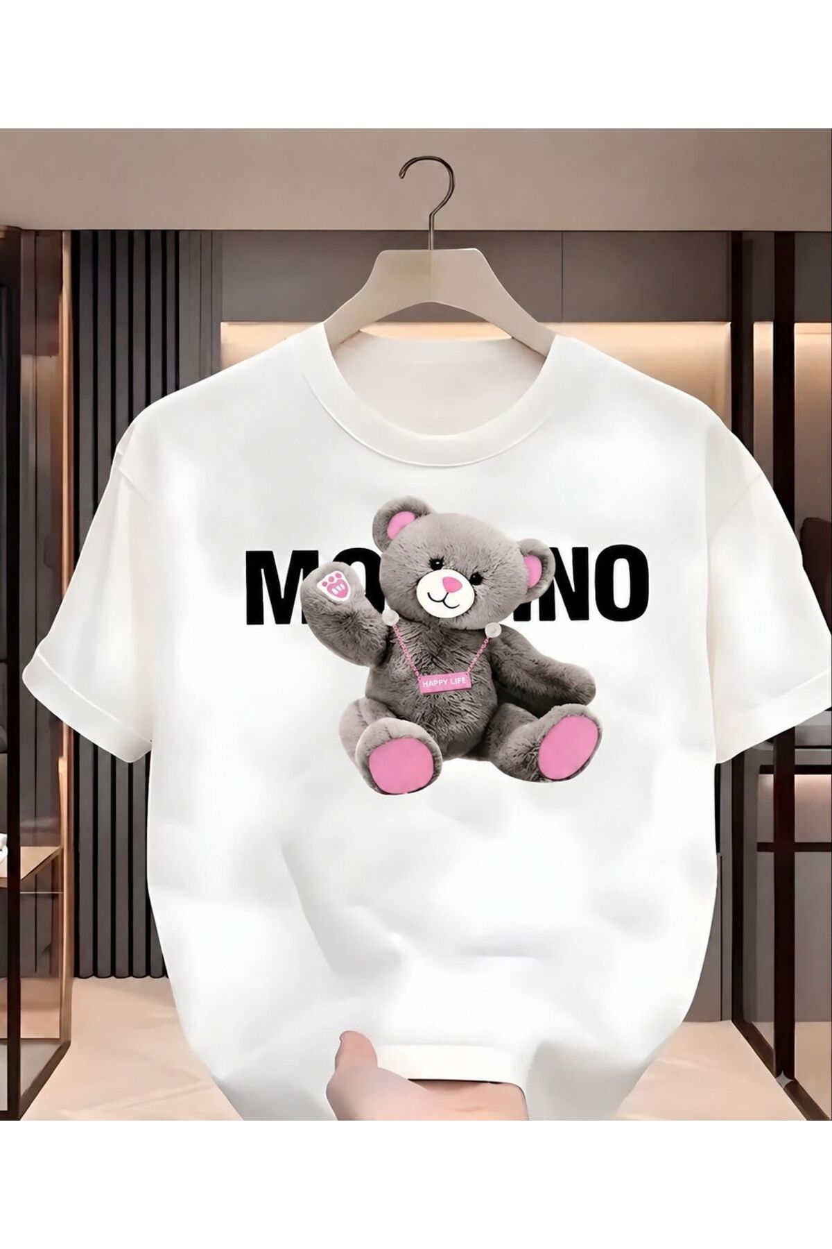 Arwen Fashion ŽENSKA MILONAJSKA MAJICA SA MEDVJEĐIJEM IZRAVOM, ROZE