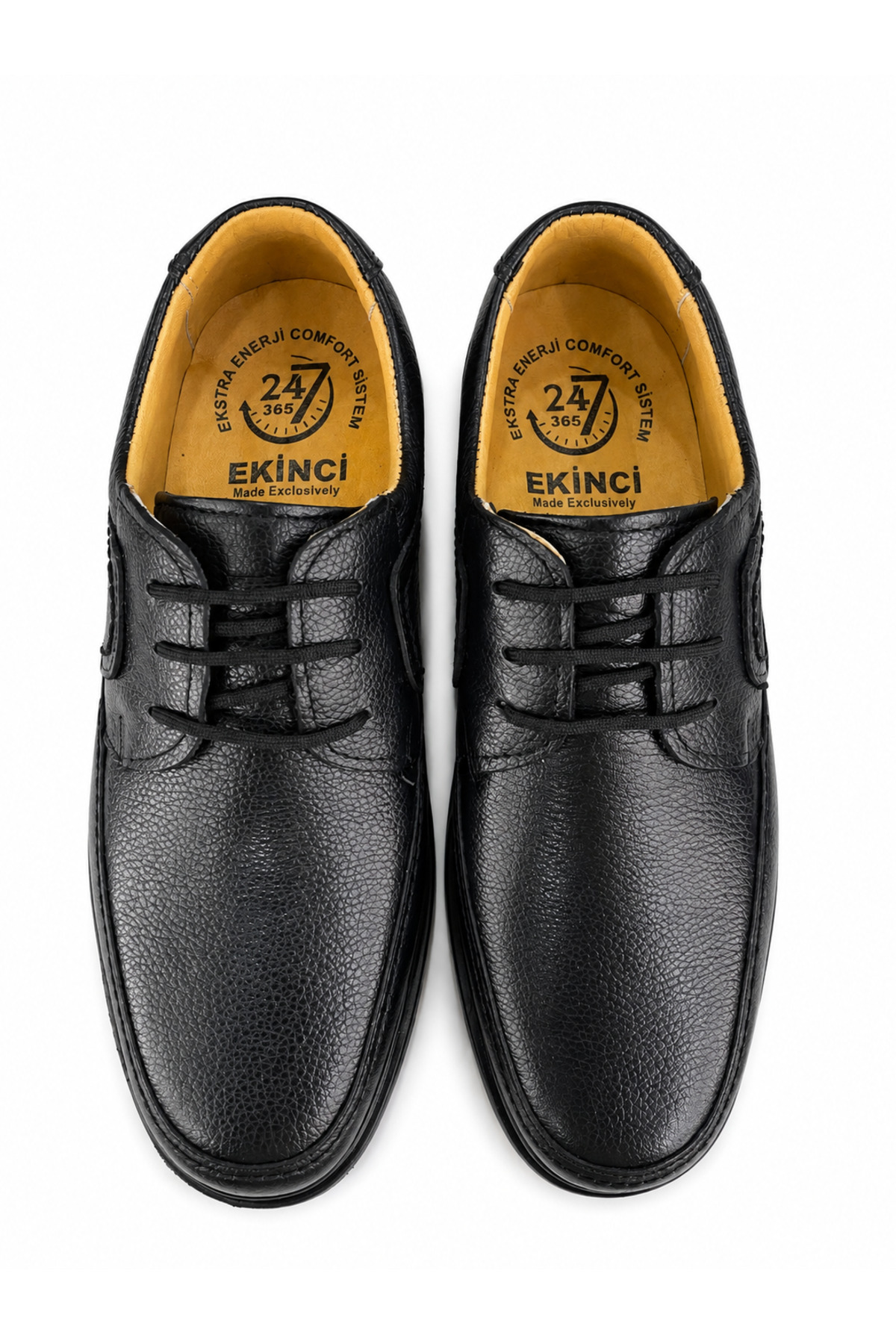 Cooka Shoes %100 Hakiki Deri Erkek Günlük Klasik Ofis/Baba Ayakkabısı – Esnek Taban Ortopedik Rahat – Siyah
