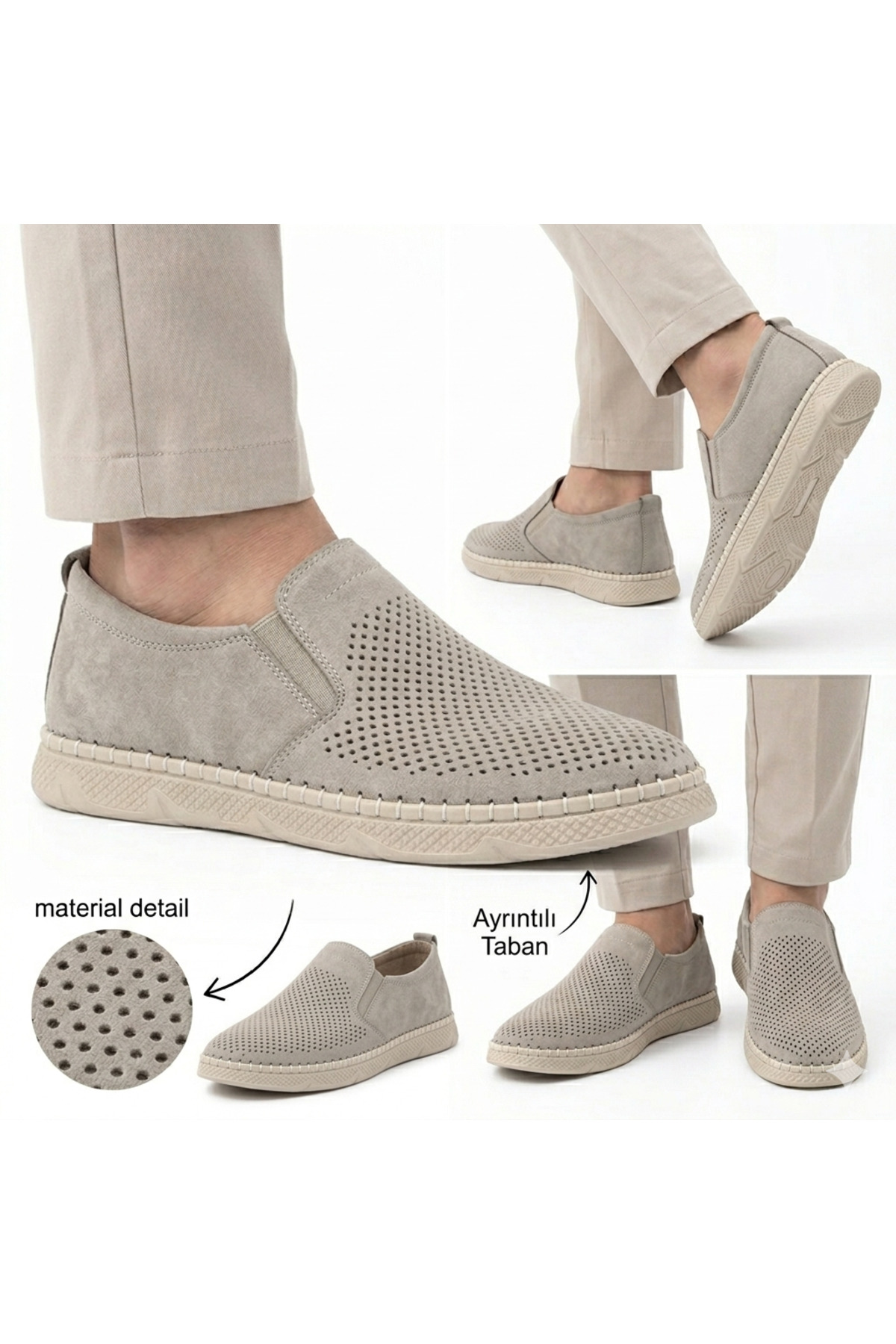 D&M DANİ&MARCA Erkek Hakiki Deri Ayakkabı, Günlük Ayakkabı, Yazlık Ayakkabı , Loafer Ayakkabı bej görsel 6
