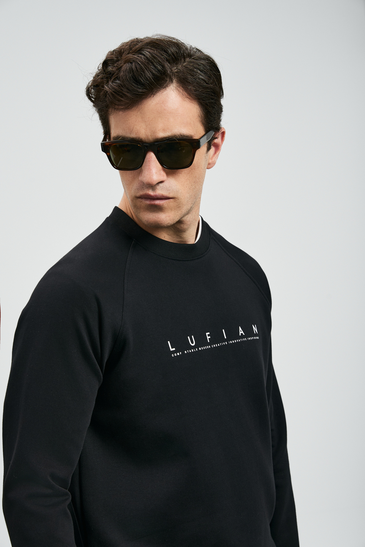 Lufian Cooper Erkek Sweatshirt Siyah görsel 5
