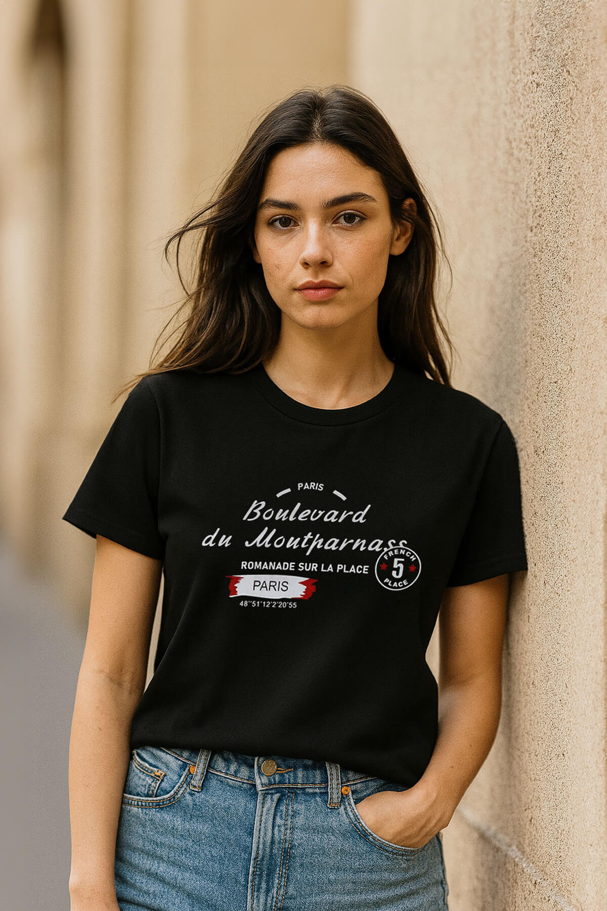 Women's Crew Neck Printed T-shirt