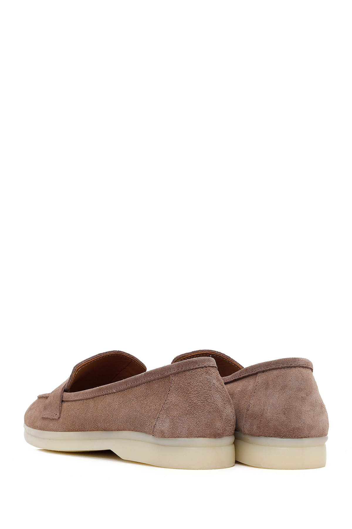 Derimod Kadın Vizon Süet Deri Maskülen Loafer 26PFD130910 görsel 6