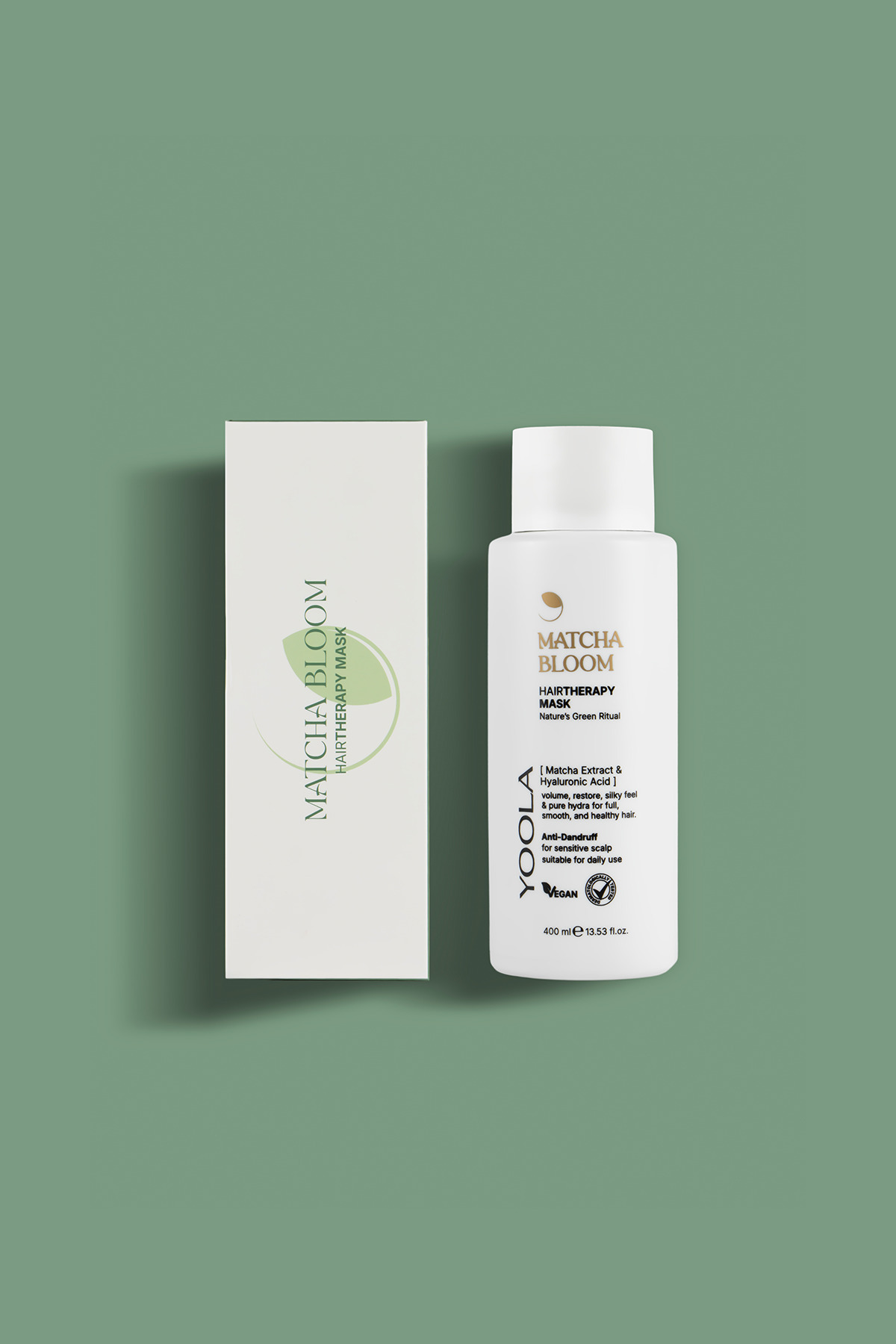 Yoğun Onarıcı Matcha Özü İçeren Nemlendirici Saç Maskesi - 400 ml - VEGAN — YOOLA02 — تصویر 5 از 8