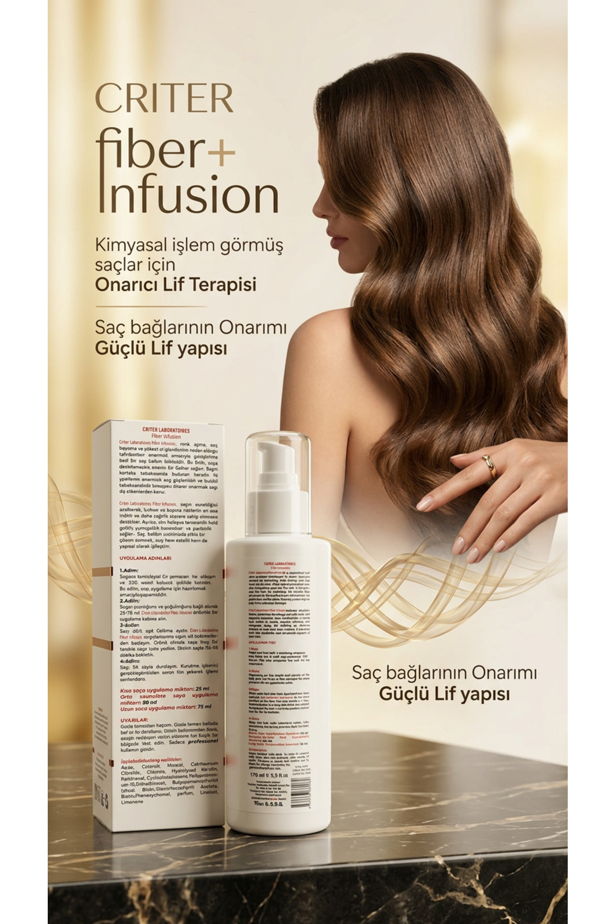 fiber + infusion işlem görmüş saçlarr lif terapisi 175 ml — crt44 — تصویر 3 از 3