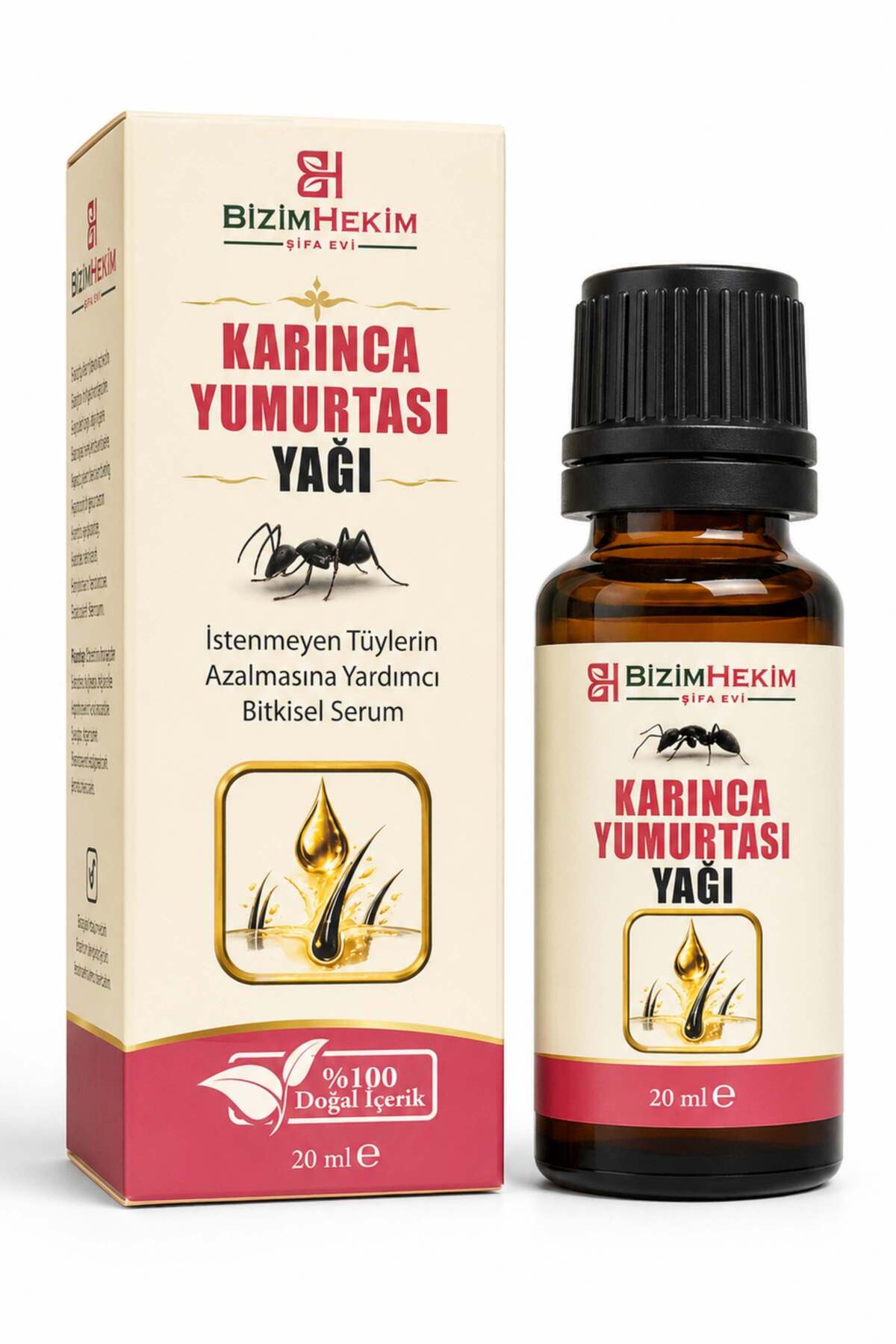 BİZİMHEKİM ŞİFA EVİ Karınca Yumurtası Yağı Tüy Azaltıcı Tüy Tüy Dökücü 20 Ml Karınca Yumurtası Yağı %100 Saf — PRA-11866282-8443