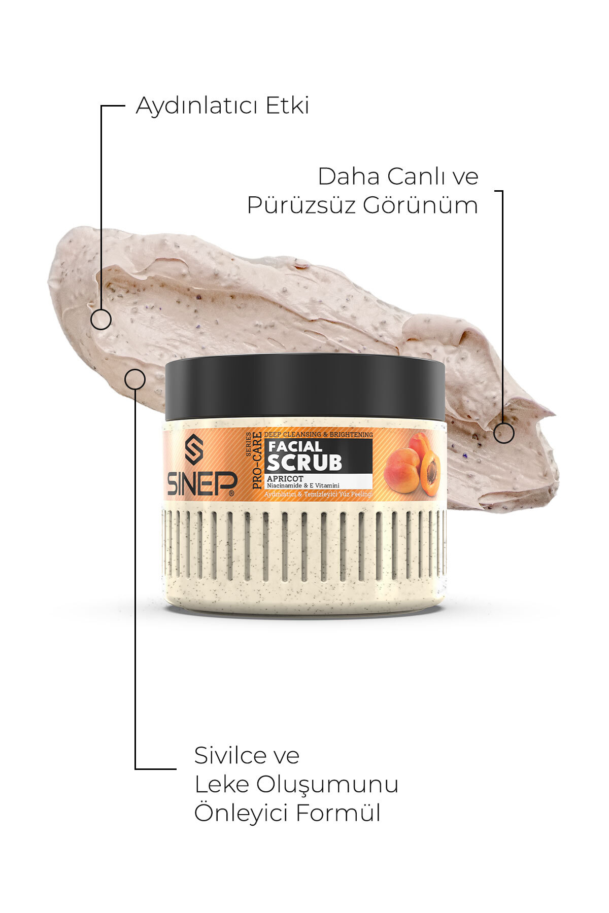 Aydınlatıcı & Temizleyici Yüz Peelingi 400 ml Kayısı — KB.VBU.0018.21305 — تصویر 2 از 5