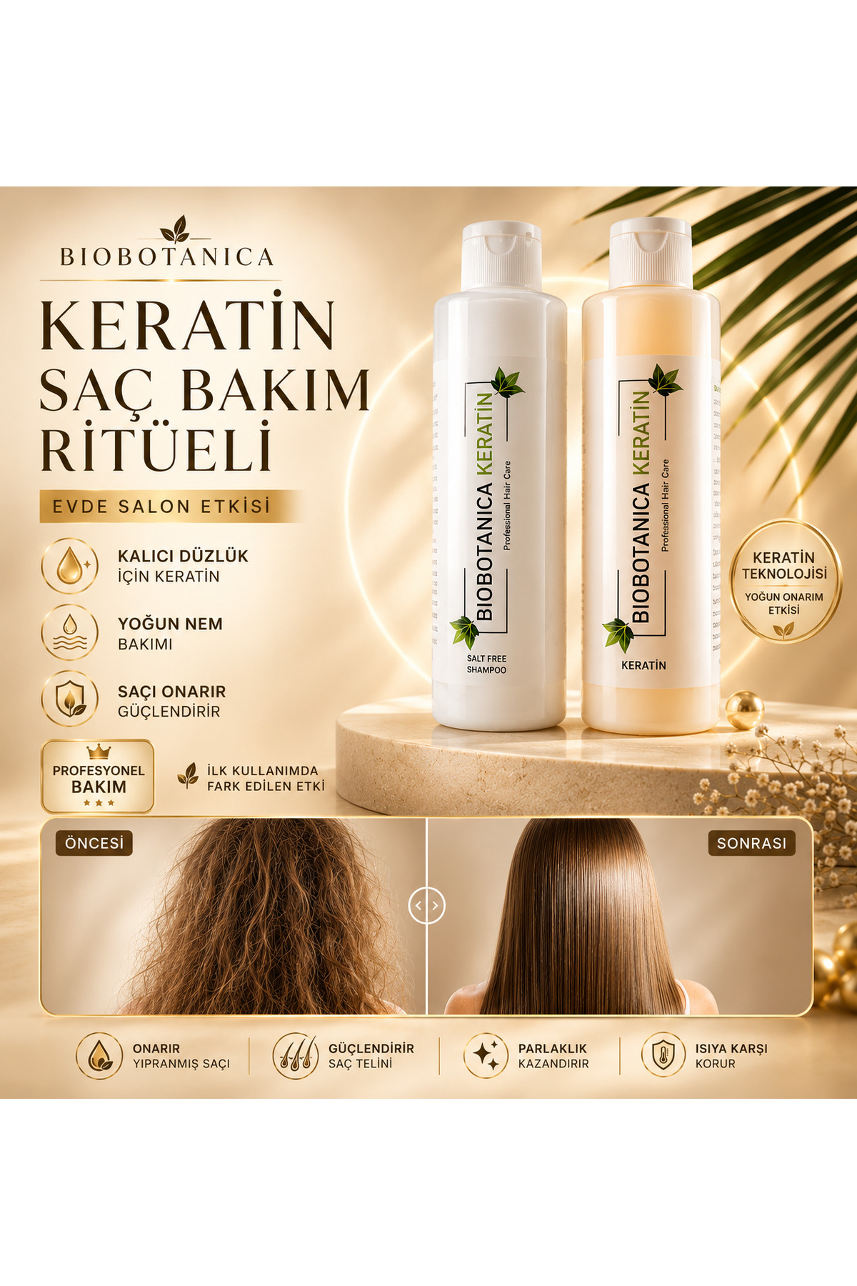 Biobotanica Brezilya Fönü Keratini/saç Düzleştirici/ 2x100ml Şampuan+keratin Bakımı Mini Set — MRSPTMNST0001