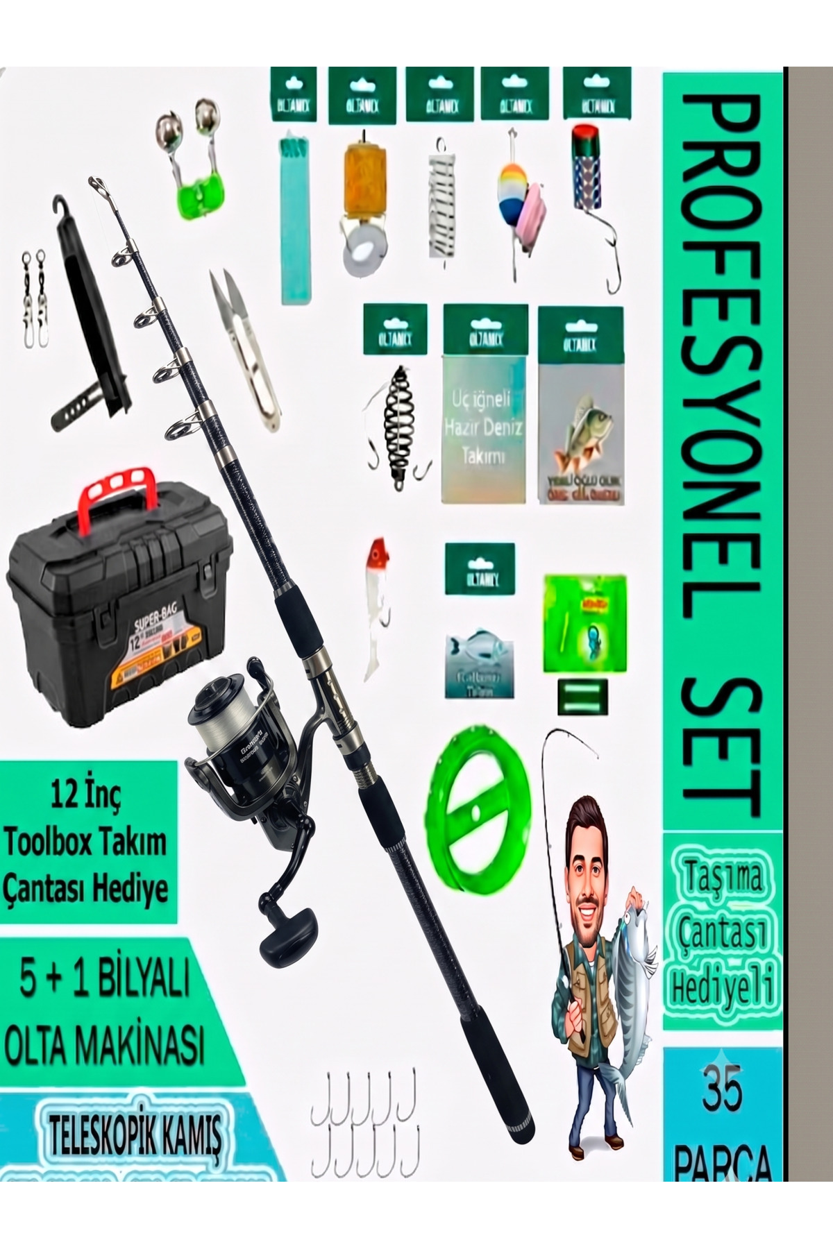 OLTAMİX Profosyonel Deniz Ve Göl Olta Takım FULL SET 200 TL